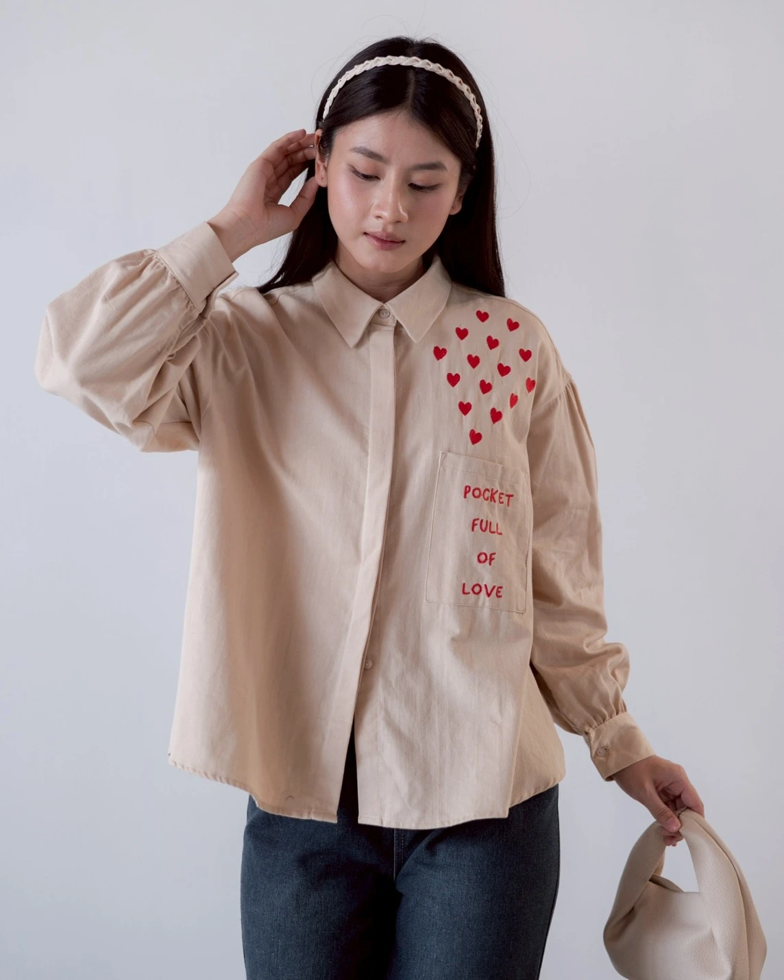 Amour Shirt Kode 80149 Cream - Image 3