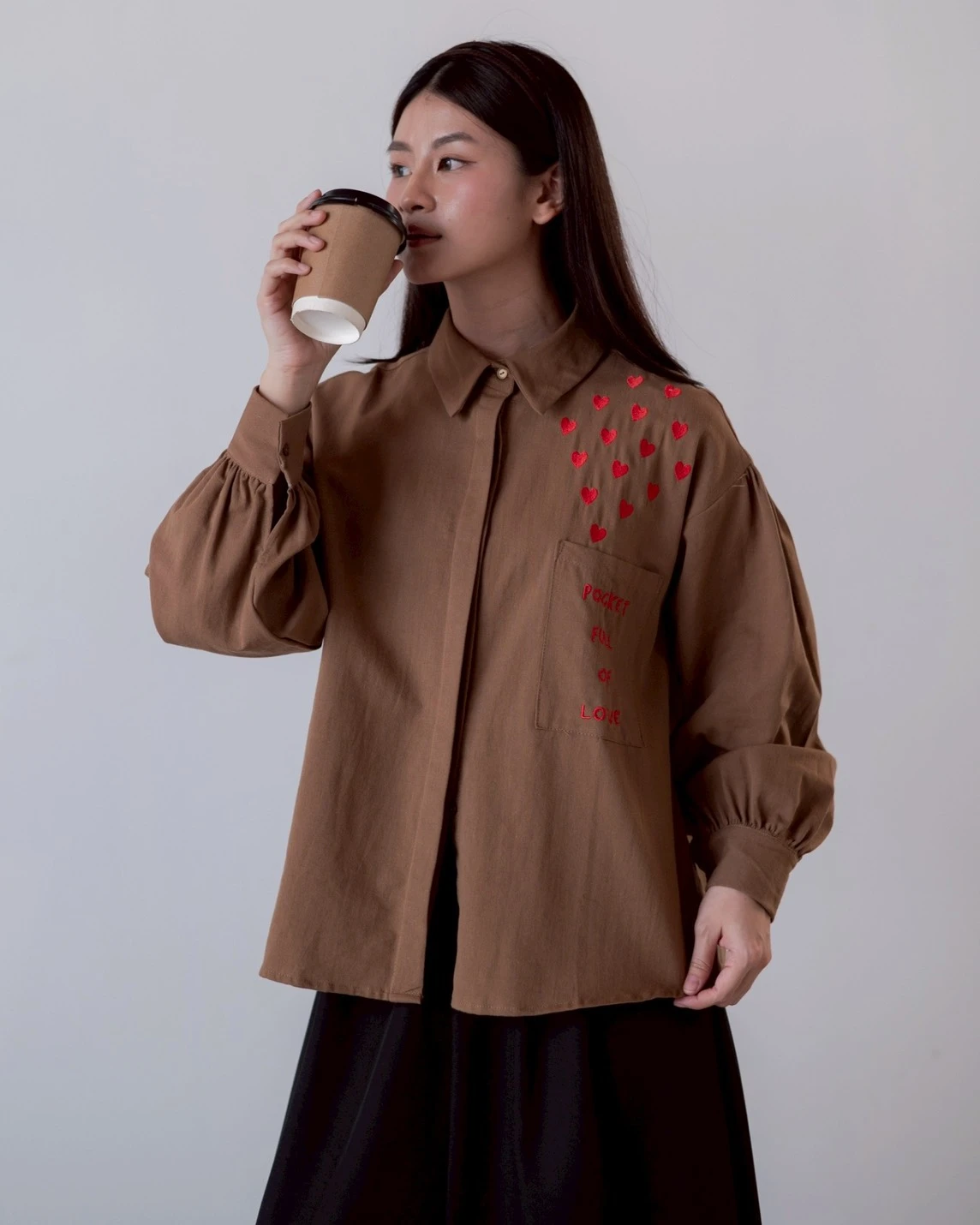 Alternative view of Amour Shirt Kode 80149 Brown
