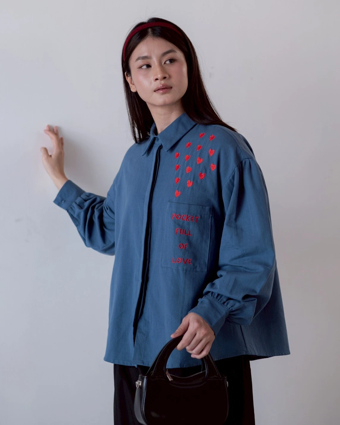 Alternative view of Amour Shirt Kode 80149 Blue Denim