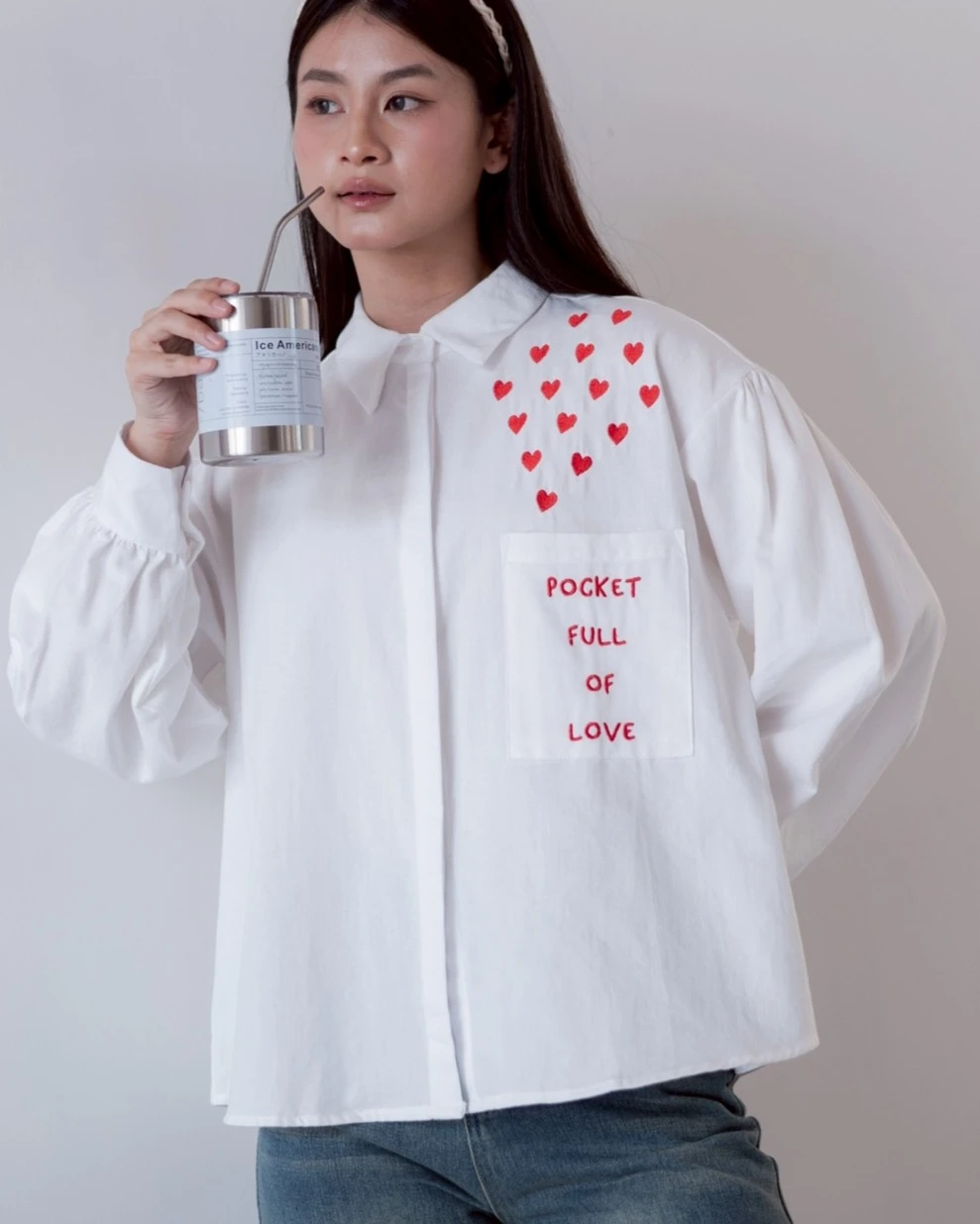 Amour Shirt Kode 80149 Broken White - Image 3