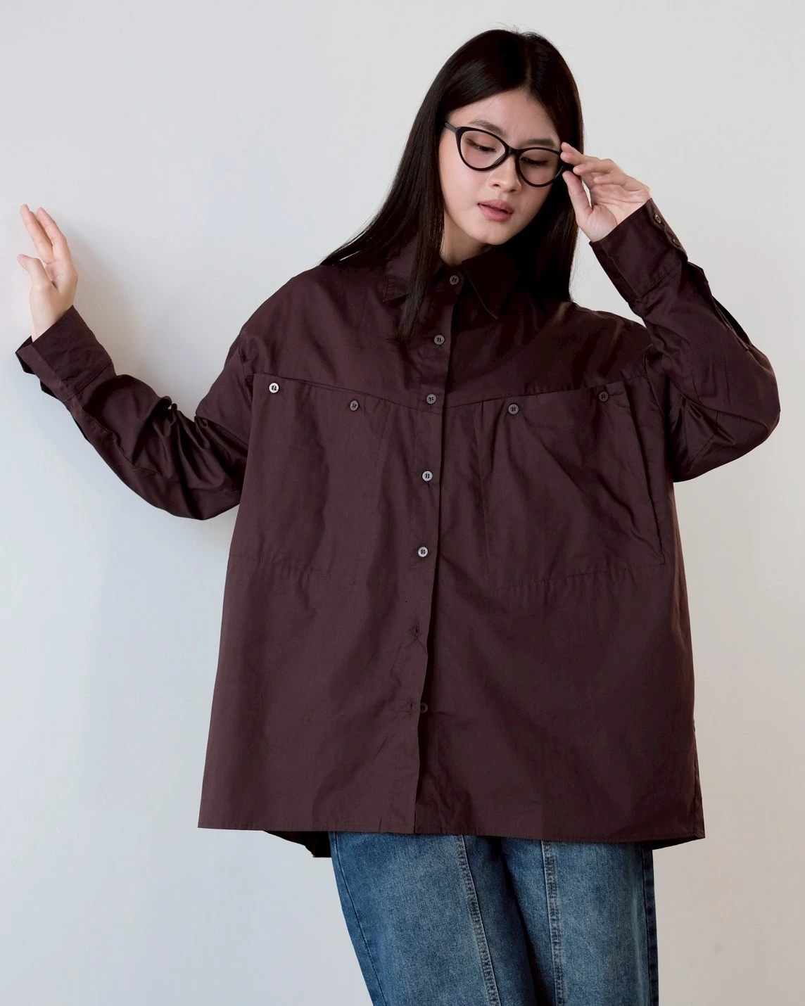 Alternative view of Cezan Shirt Kode F192 Coffee