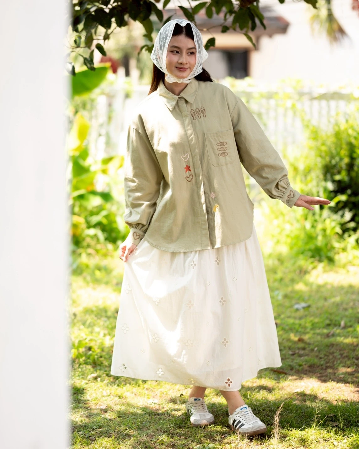 Chiya Shirt Kode 80146 Sage