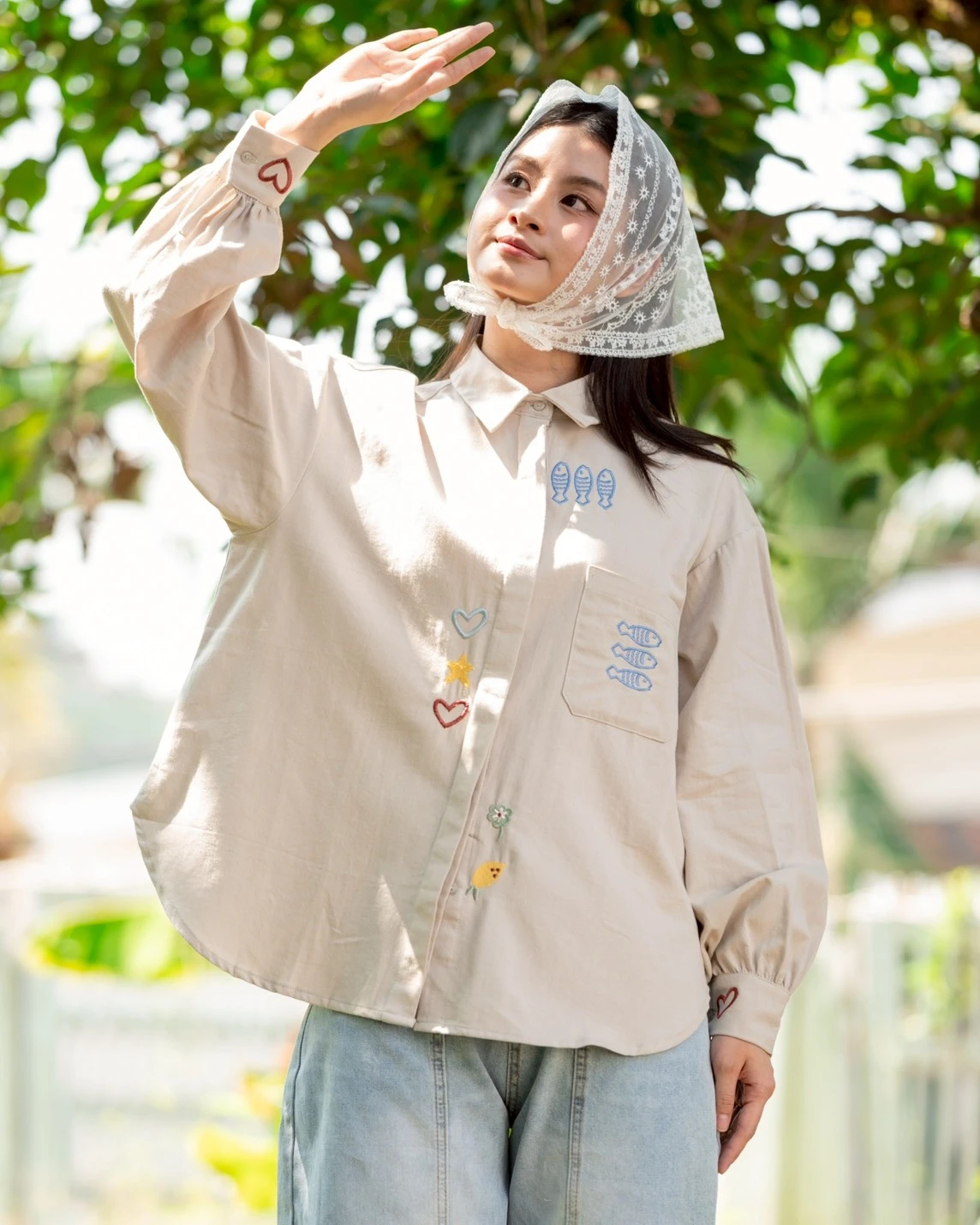 Alternative view of Chiya Shirt Kode 80146 Beige