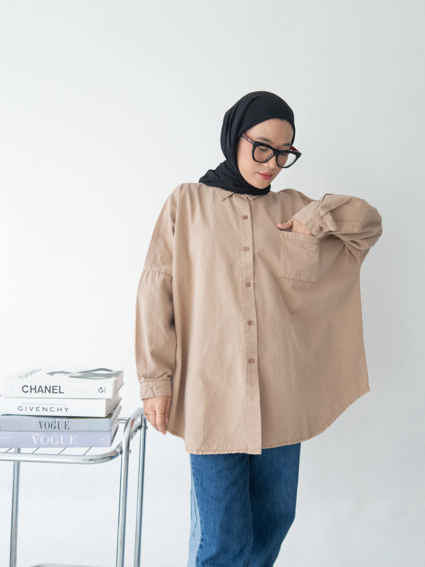 Alternative view of Dagestan Colour Oversized Shirt Khaki