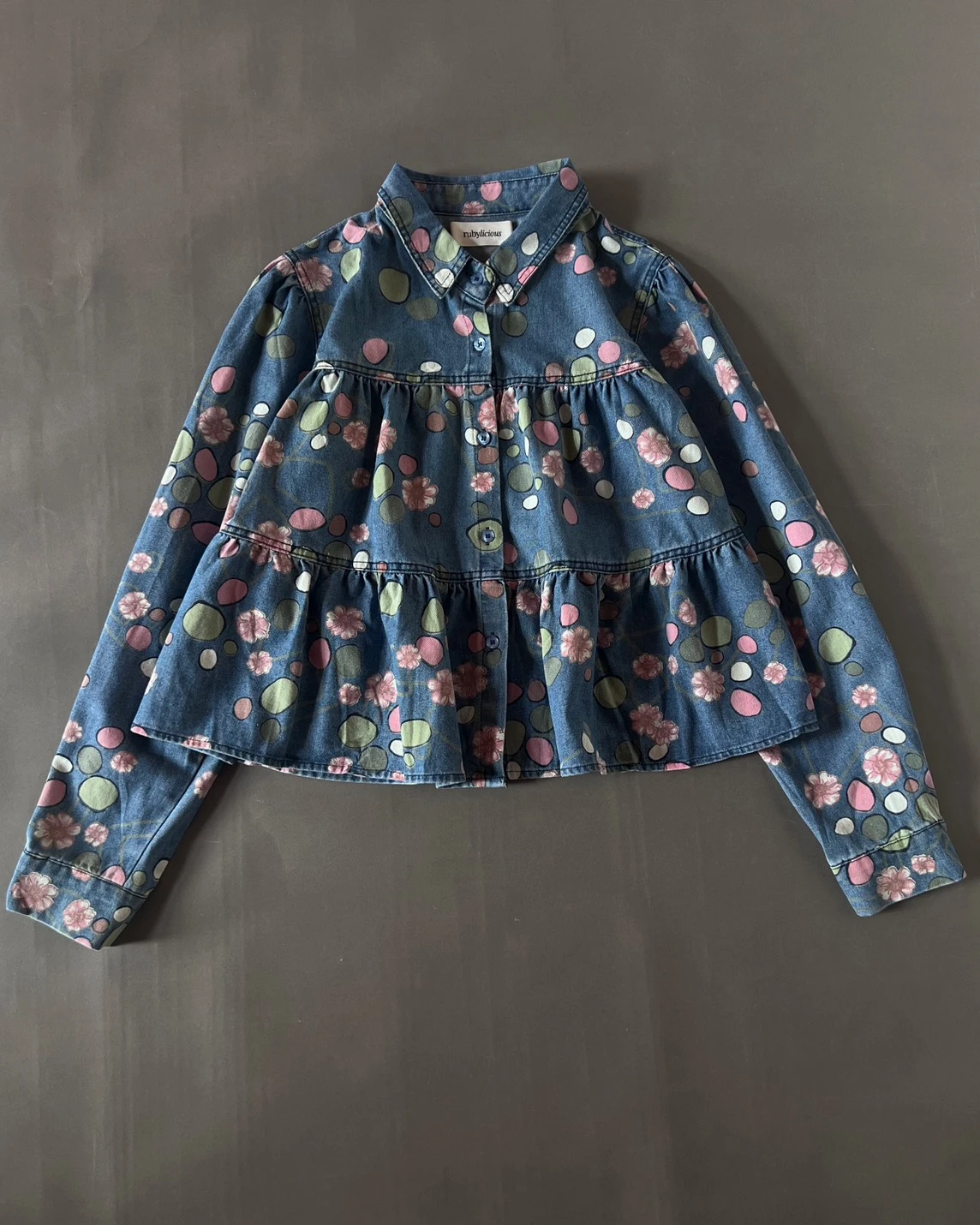 Delvia Denim Shirt Kode 49N Medium Blue