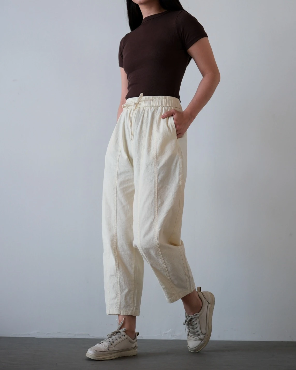 Dieska Barrel Pants Kode 698N Ivory