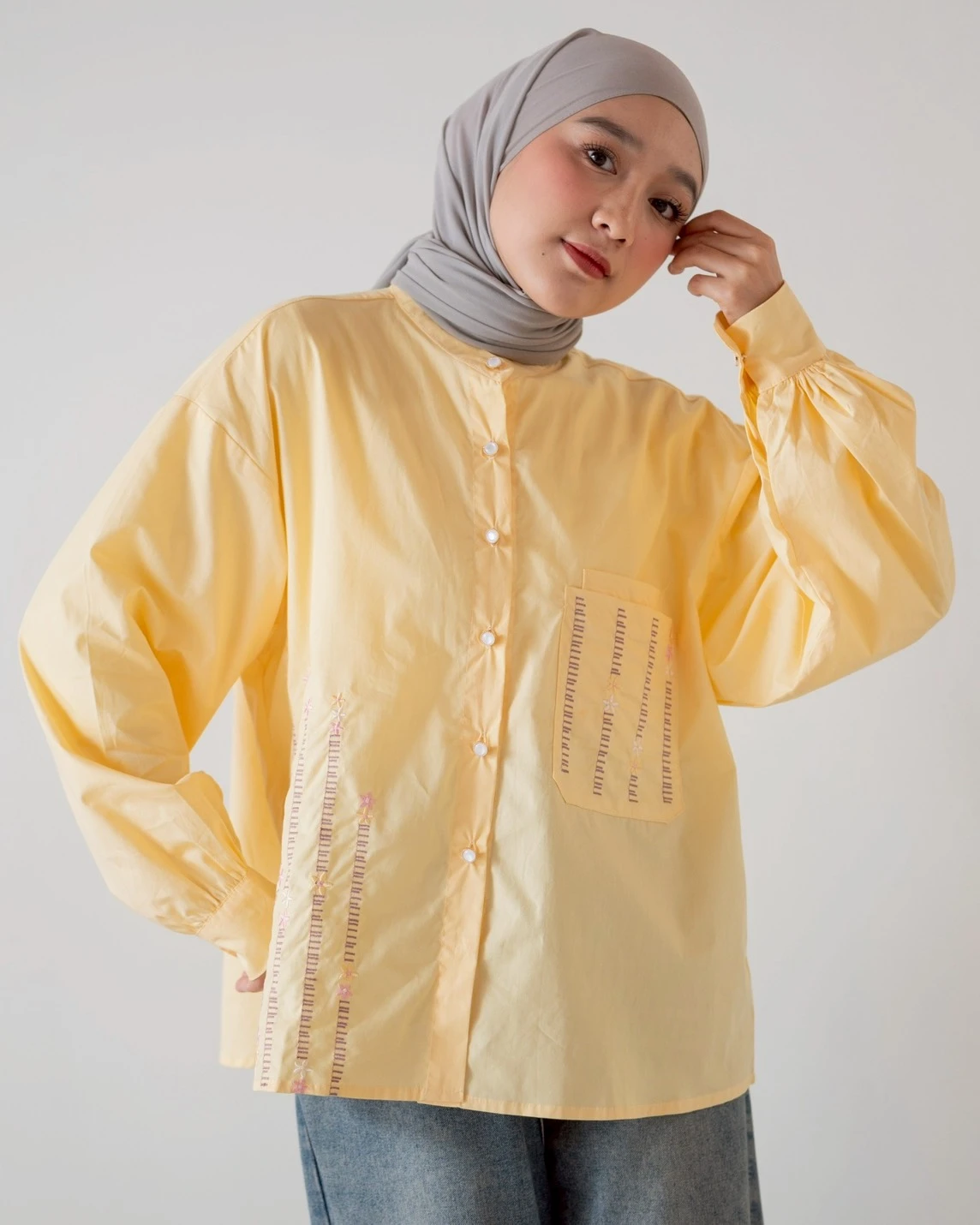 Alternative view of Estoria Shirt Kode 20441 Pale Banana