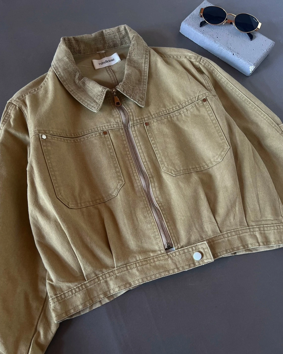 Alternative view of Fenela Denim Jacket Kode 550N Khaki