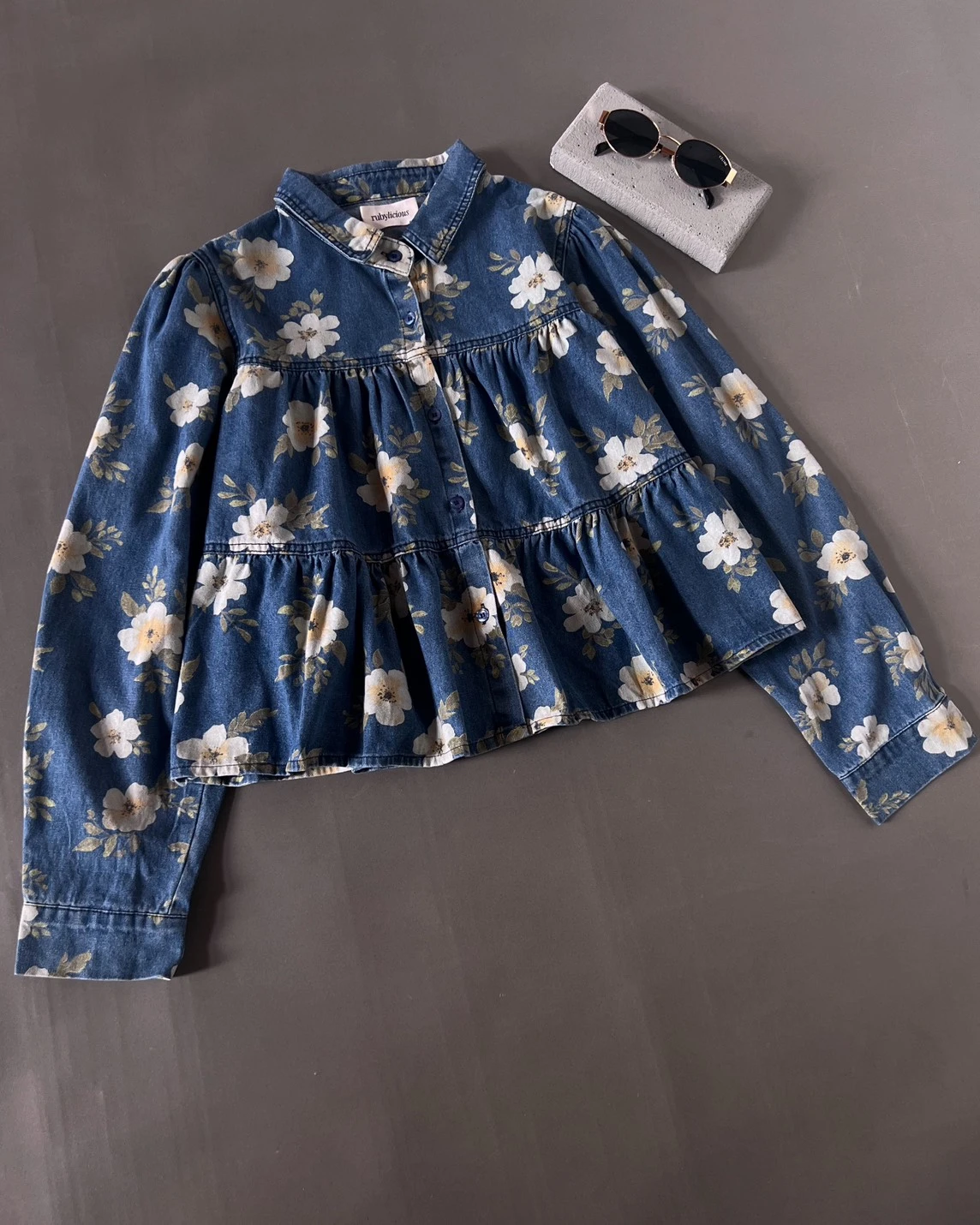 Ghiara Denim Shirt Kode 50N Medium Blue - Image 4