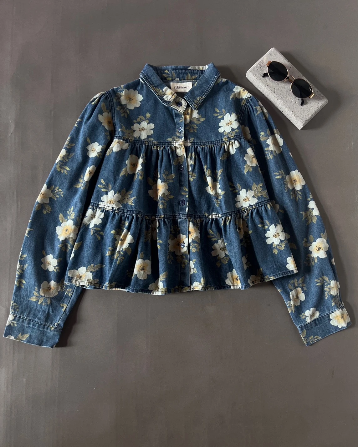 Ghiara Denim Shirt Kode 50N Medium Blue