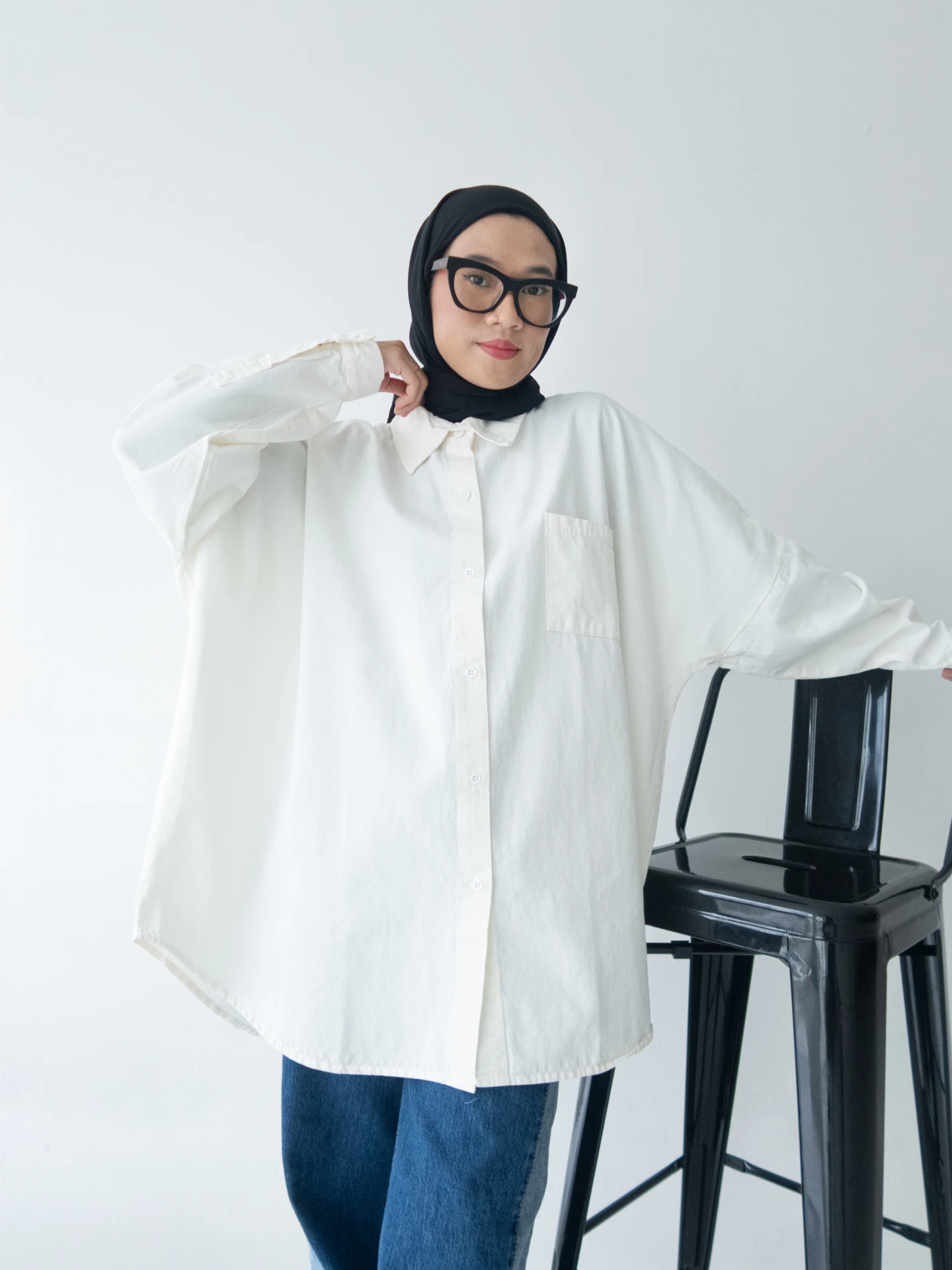 Dagestan Colour Oversized Shirt Broken White