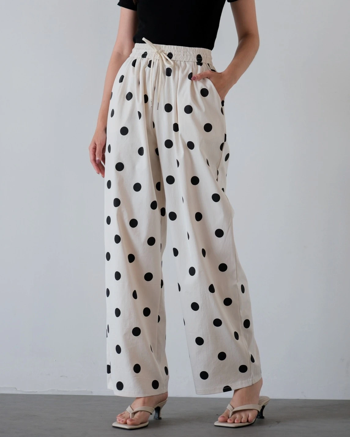 Iori Polka Cullote Pants Kode 686N