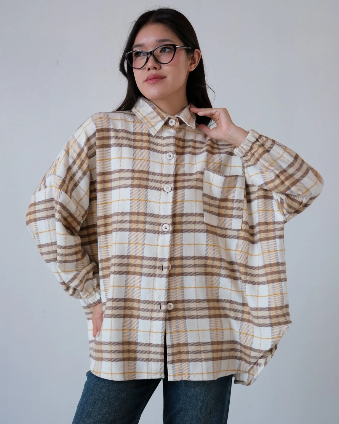 Alternative view of Jevka Flanel Shirt Cream