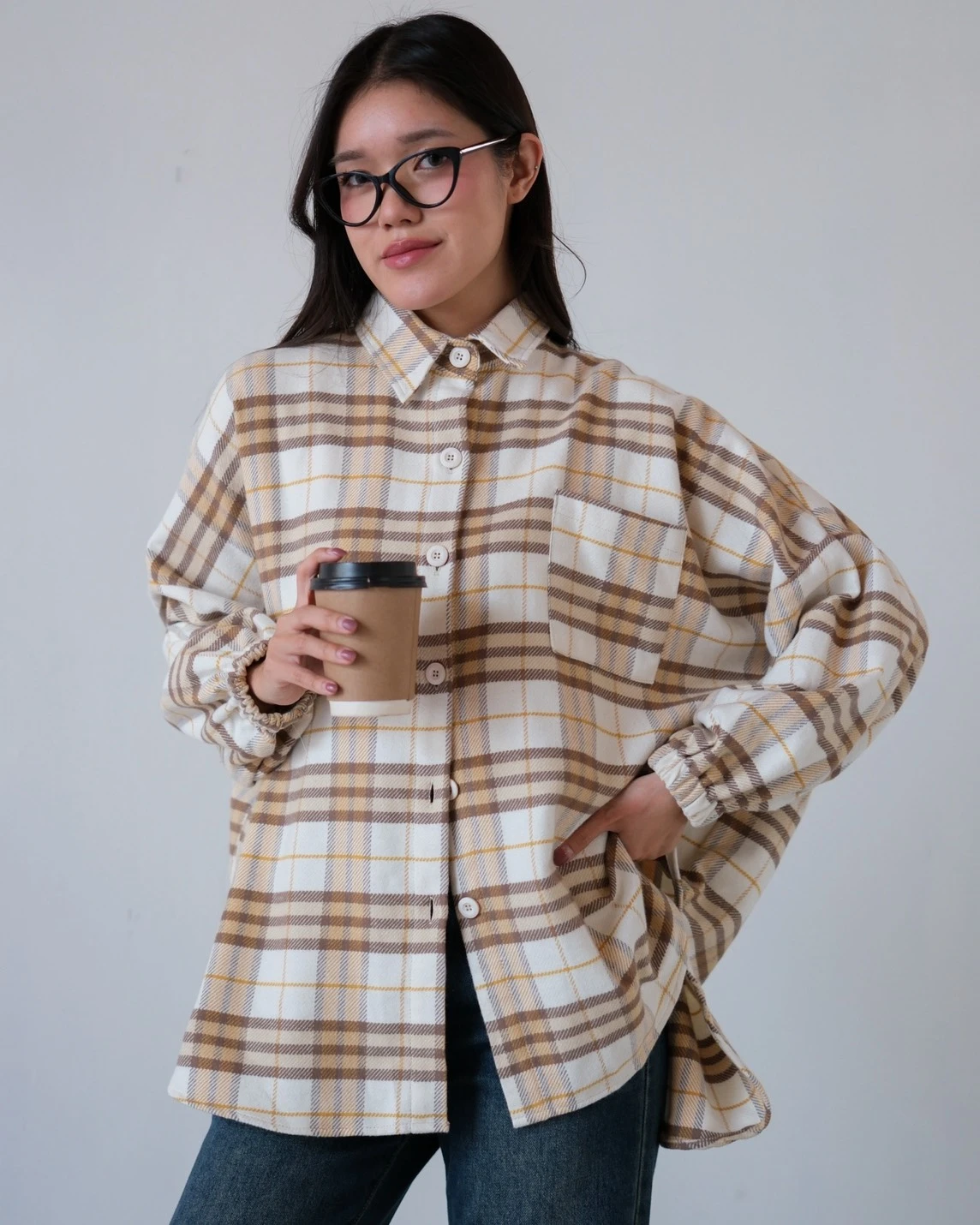 Jevka Flanel Shirt Cream