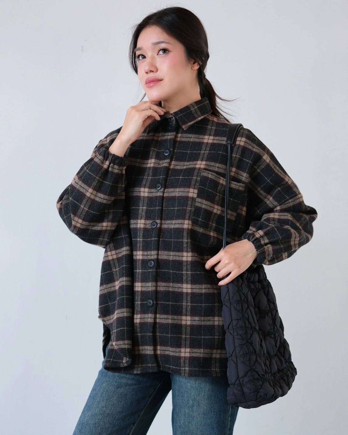 Alternative view of Jevka Flanel Shirt Black