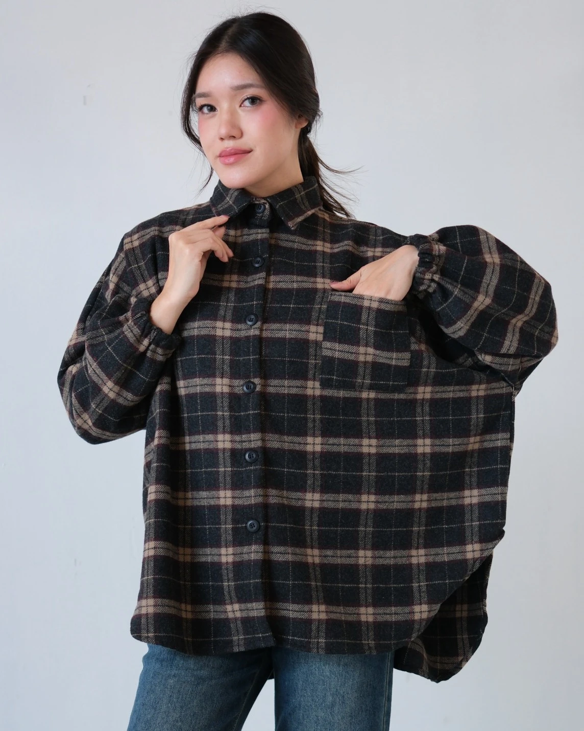 Jevka Flanel Shirt Black