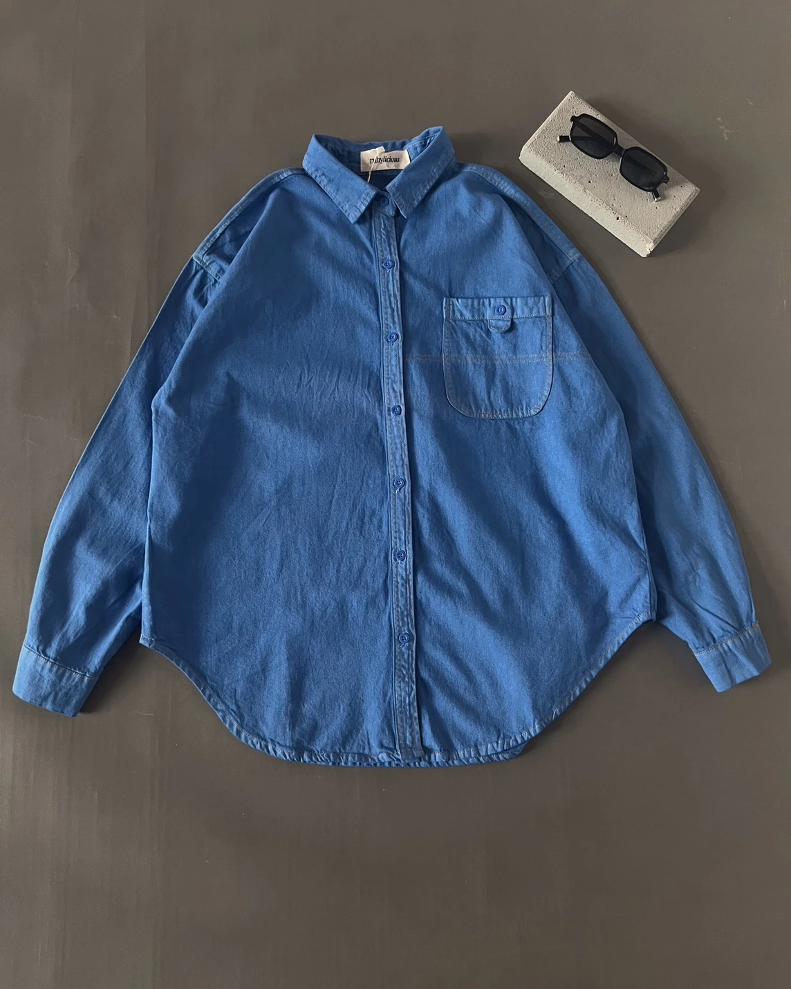 Joicy Shirt Kode R064 Blue - Image 3
