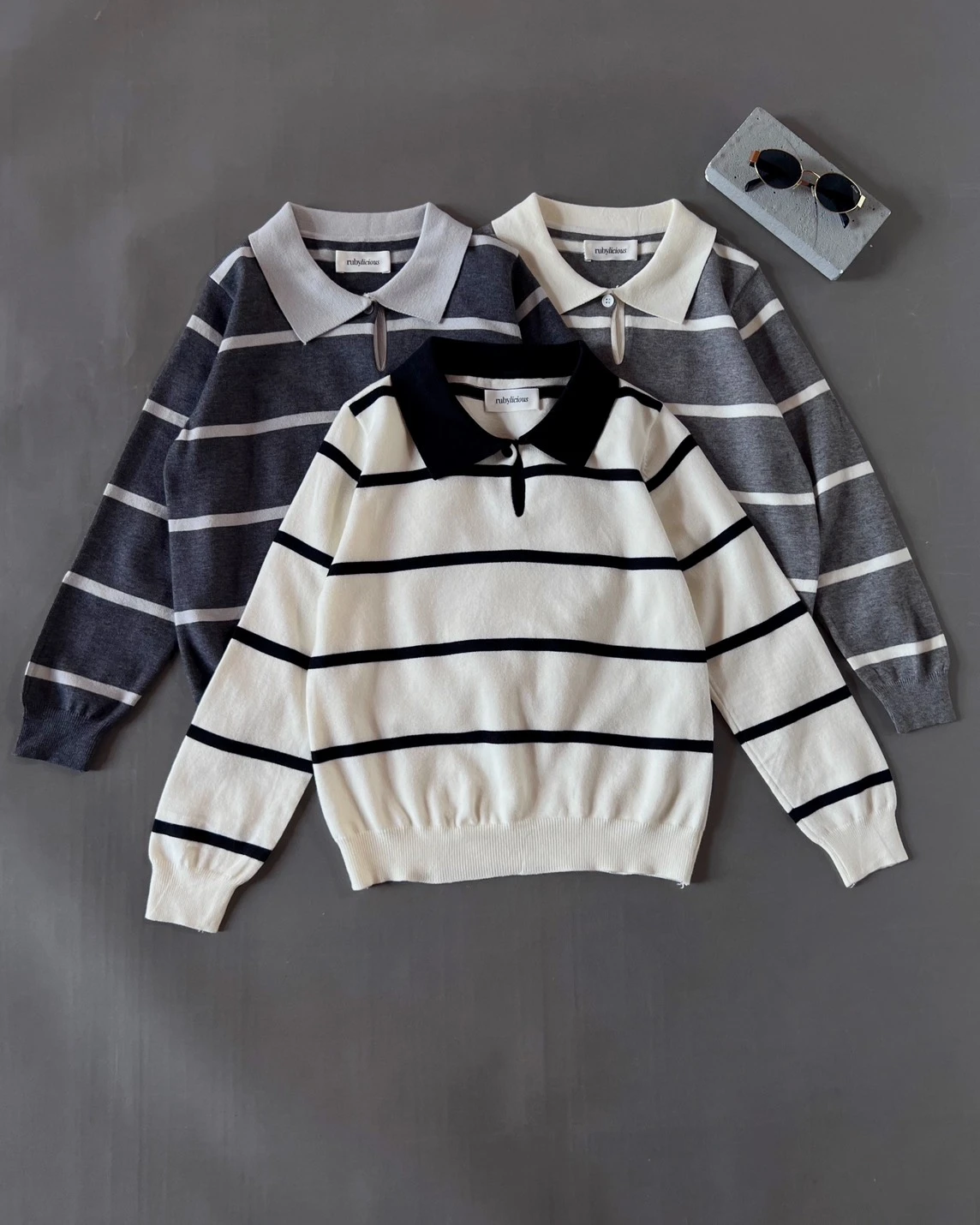 Alternative view of Jelfa Stripe Longsleeve Kode 710.N Broken White
