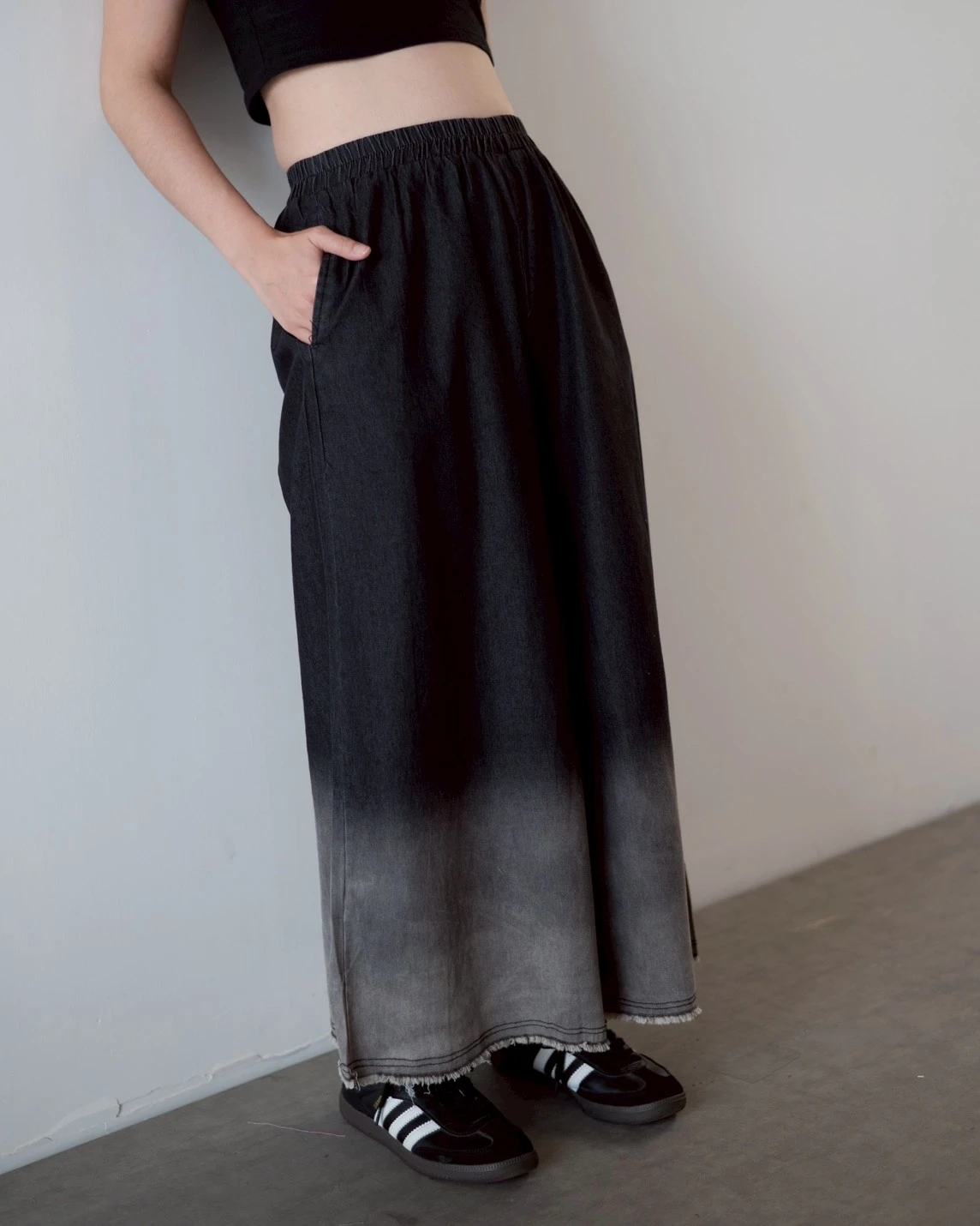 Alternative view of Jenae Cullote Denim Pants Kode 697N Black