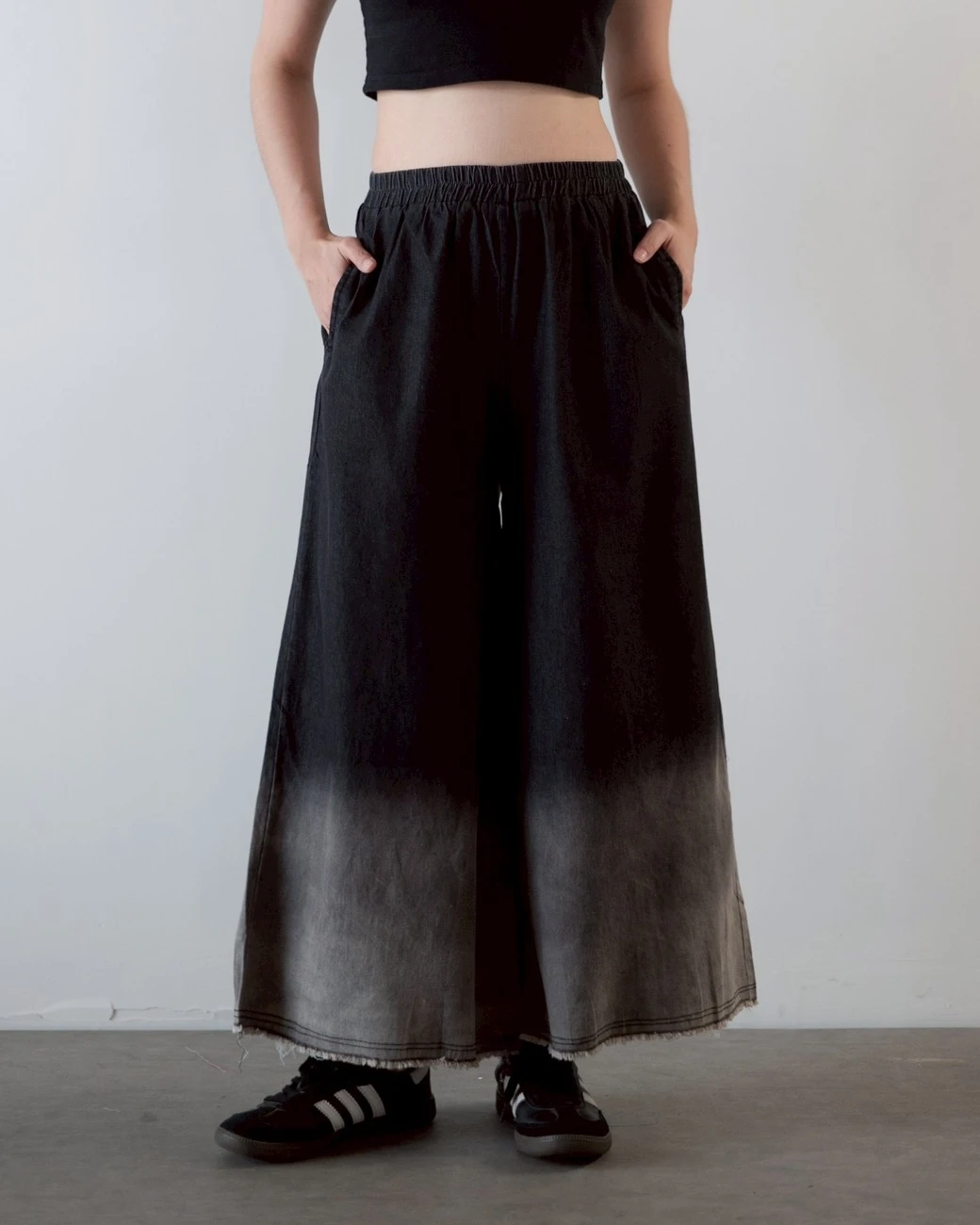 Jenae Cullote Denim Pants Kode 697N Black - Image 4