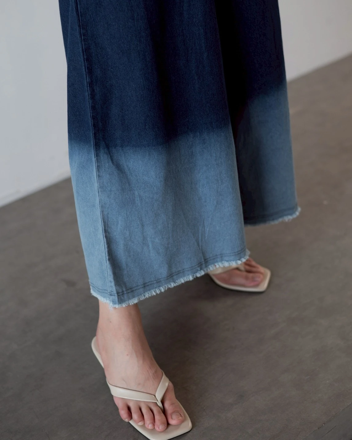 Jenae Cullote Denim Pants Kode 697N Dark Blue - Image 4
