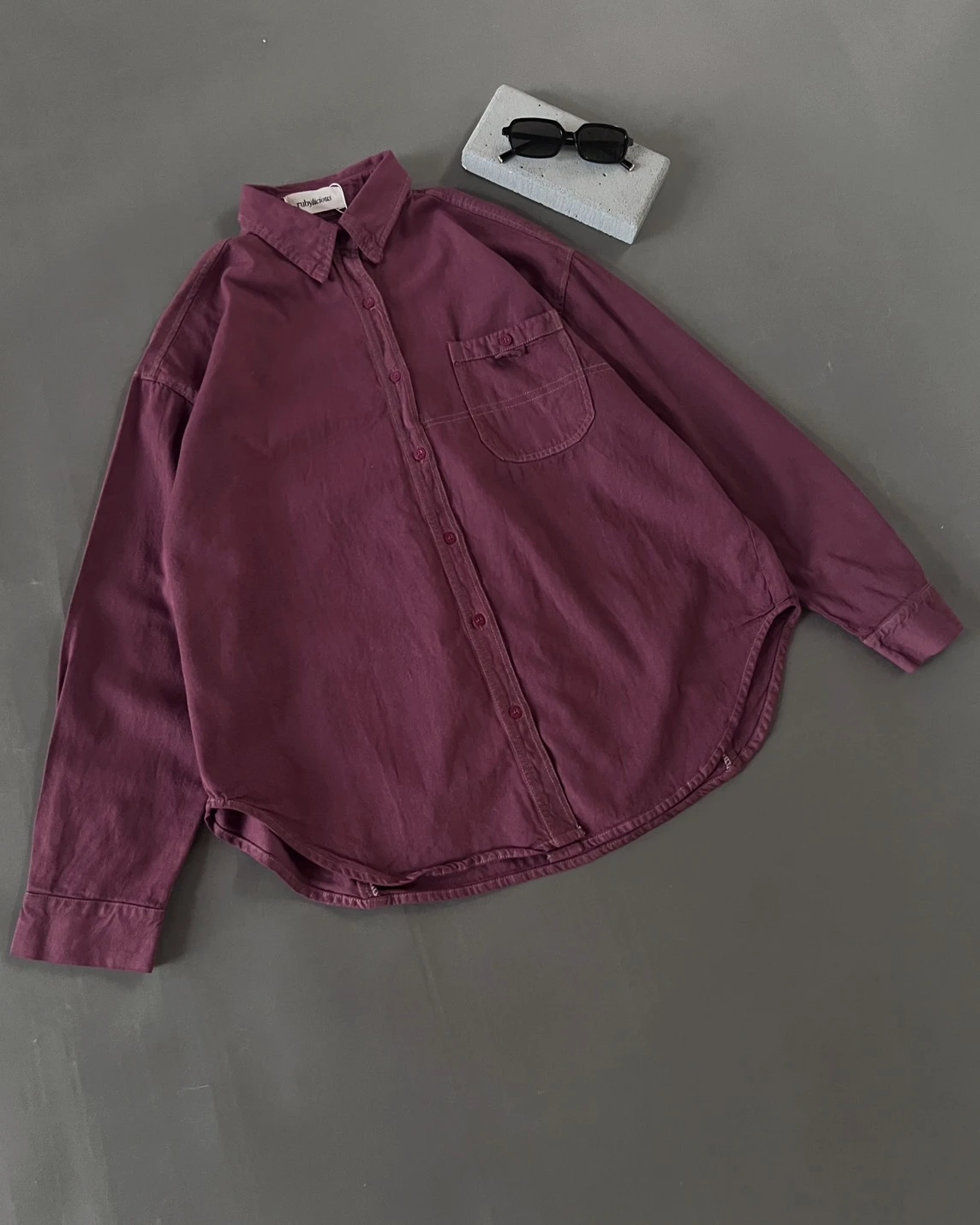 Joicy Shirt Kode R064 Red Plum
