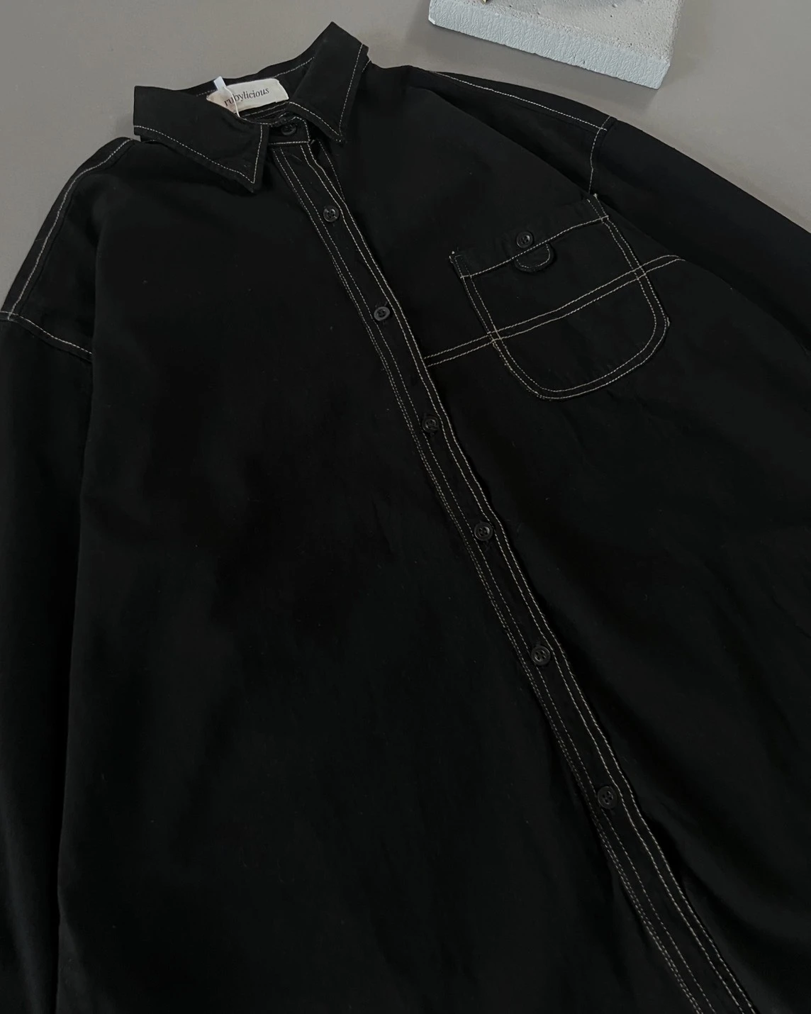 Alternative view of Joicy Shirt Kode R064 Black