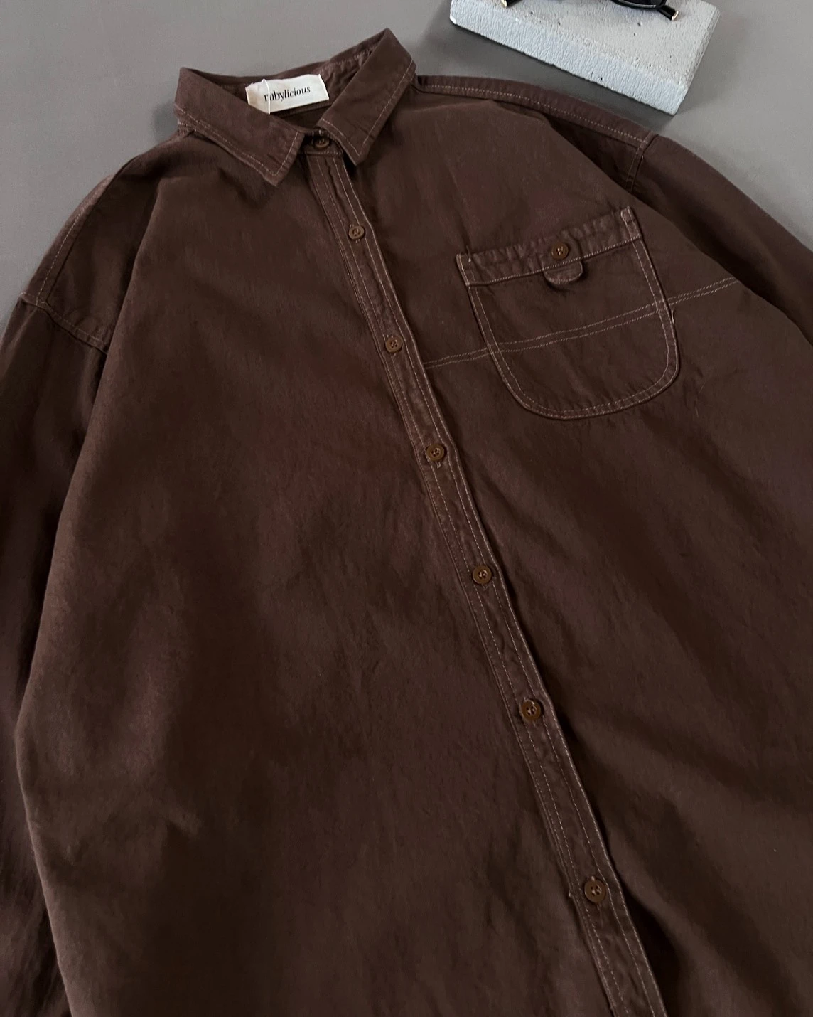 Joicy Shirt Kode R064 Coffee