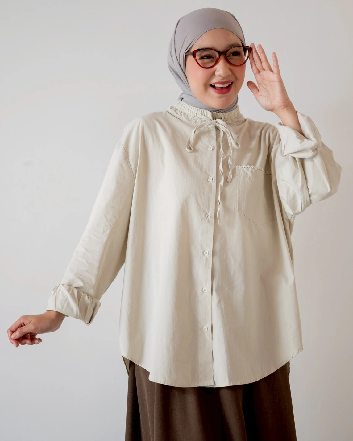 Oksava Shirt Kode 26723 Beige