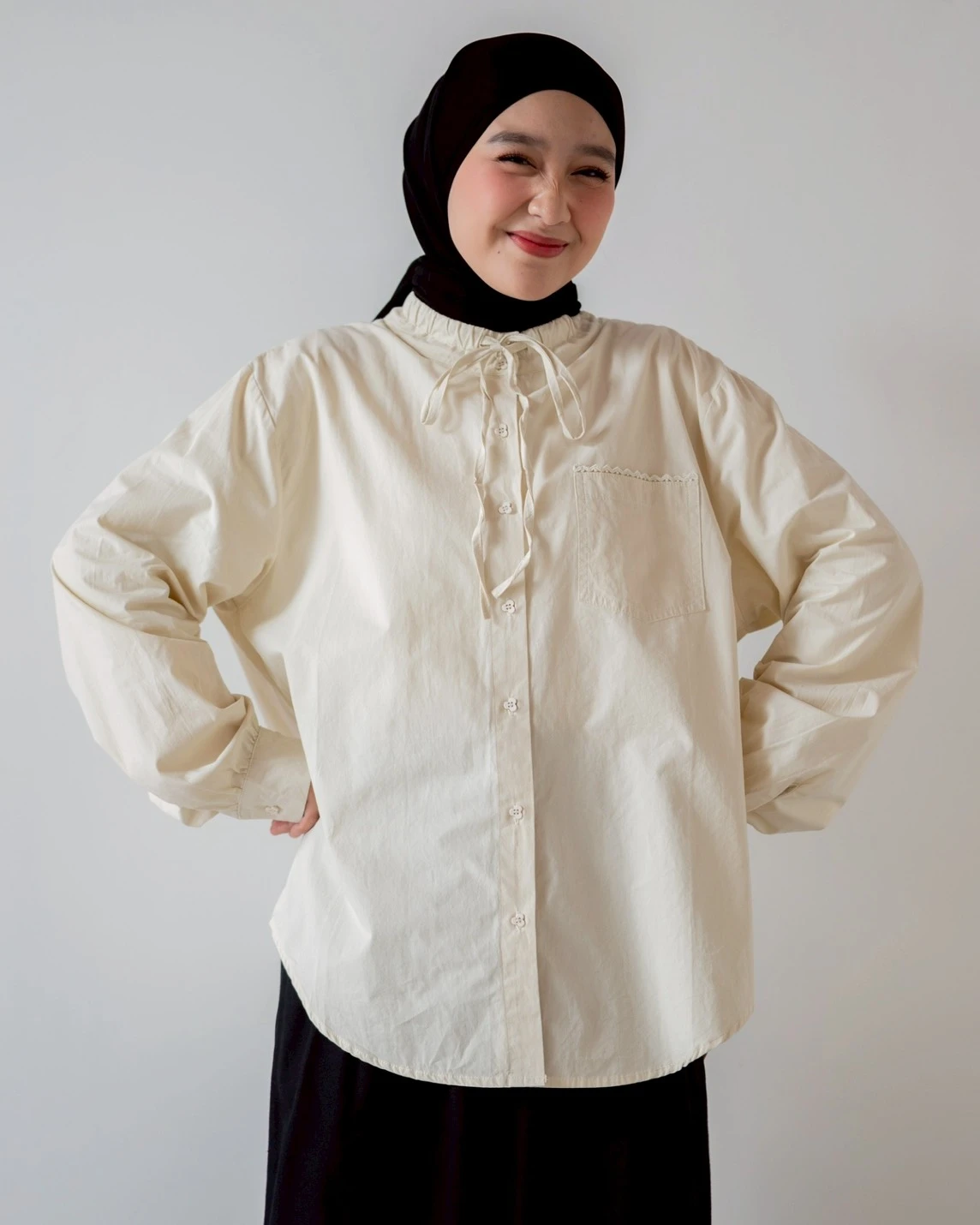Oksava Shirt Kode 26723 Cream