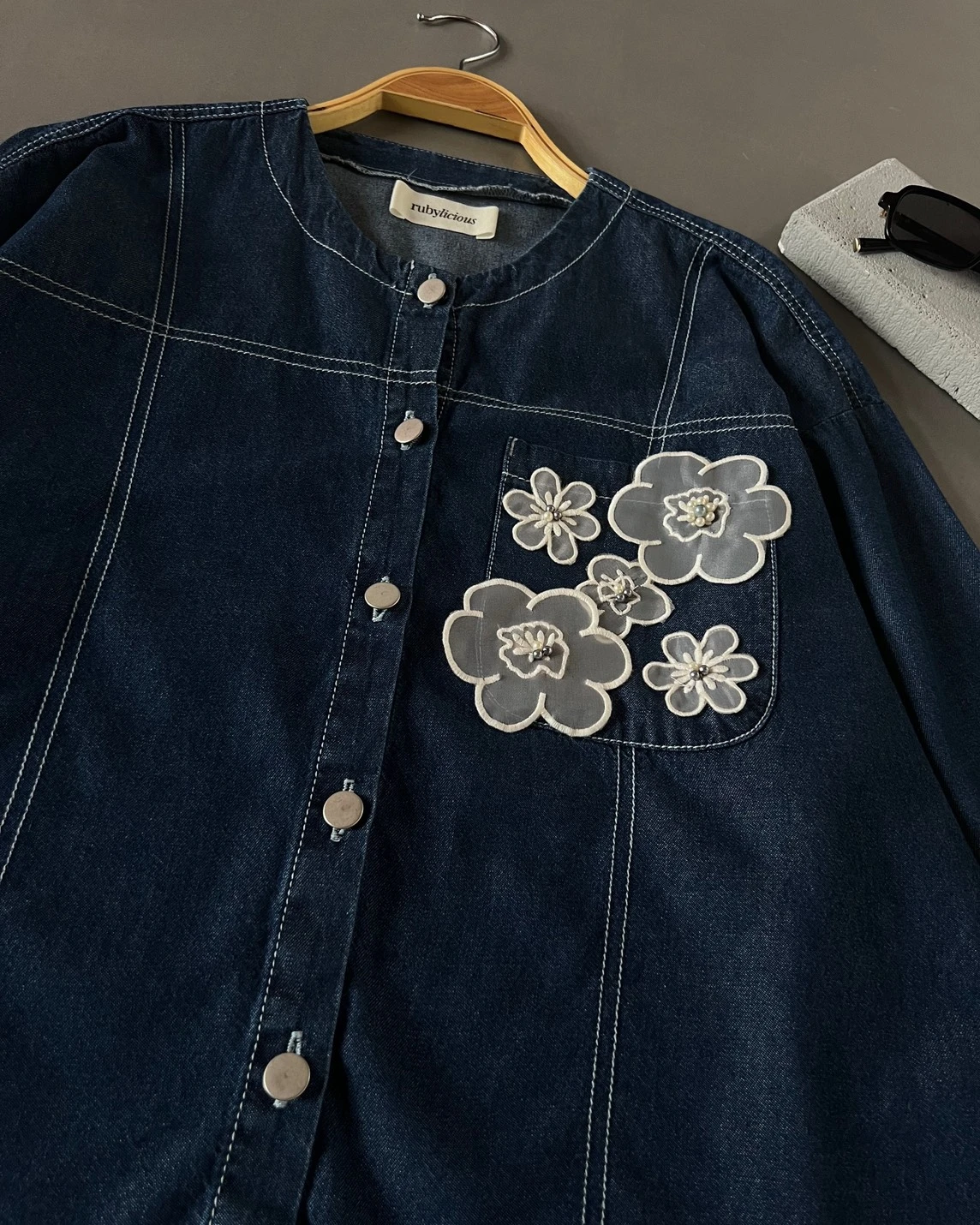 Alternative view of Pory Denim Shirt Kode 70055 Dark Blue
