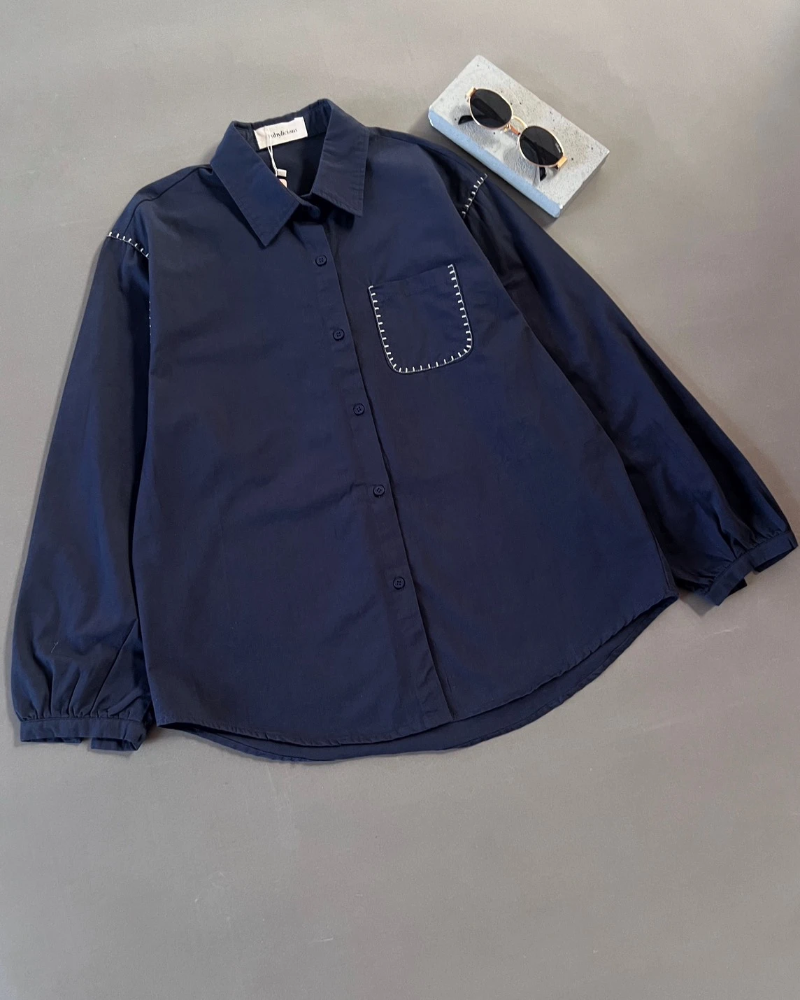 Qlura Shirt Kode 110757 Navy