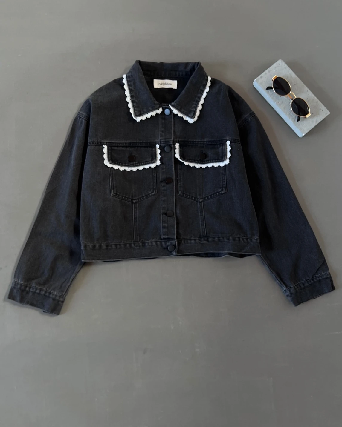 Qalin Denim Jacket Kode 700N Misty Black