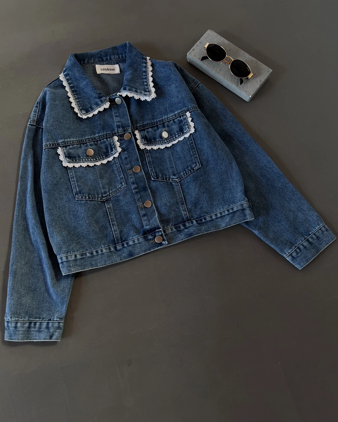 Qalin Denim Jacket Kode 700N Medium Blue