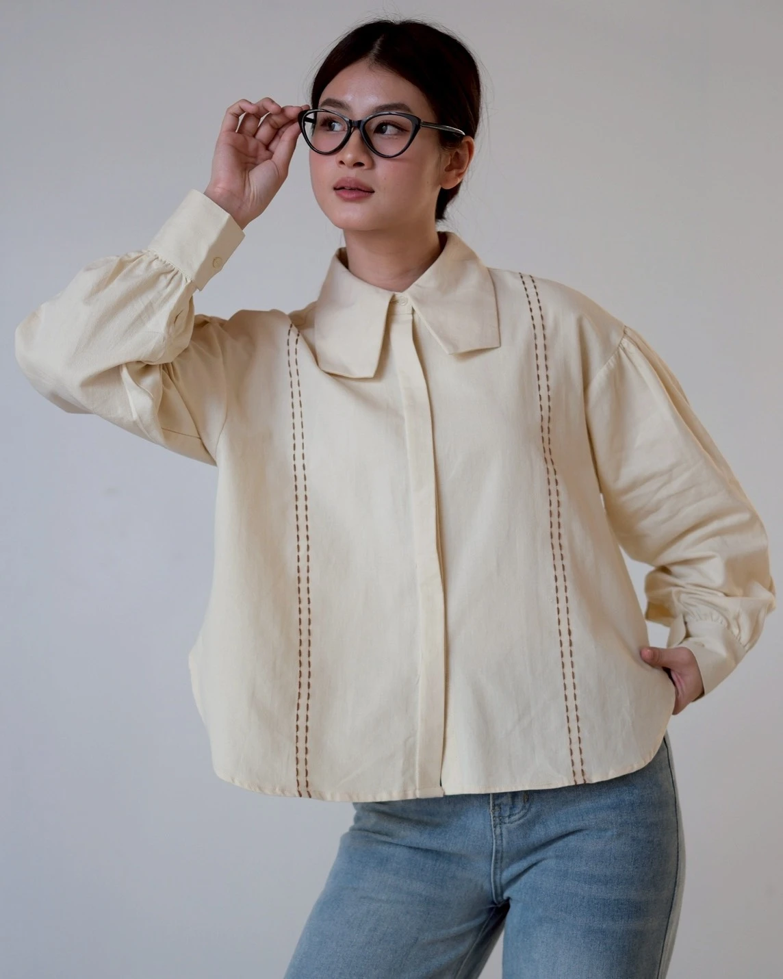Alternative view of Lenia Shirt Kode 1497 Cream