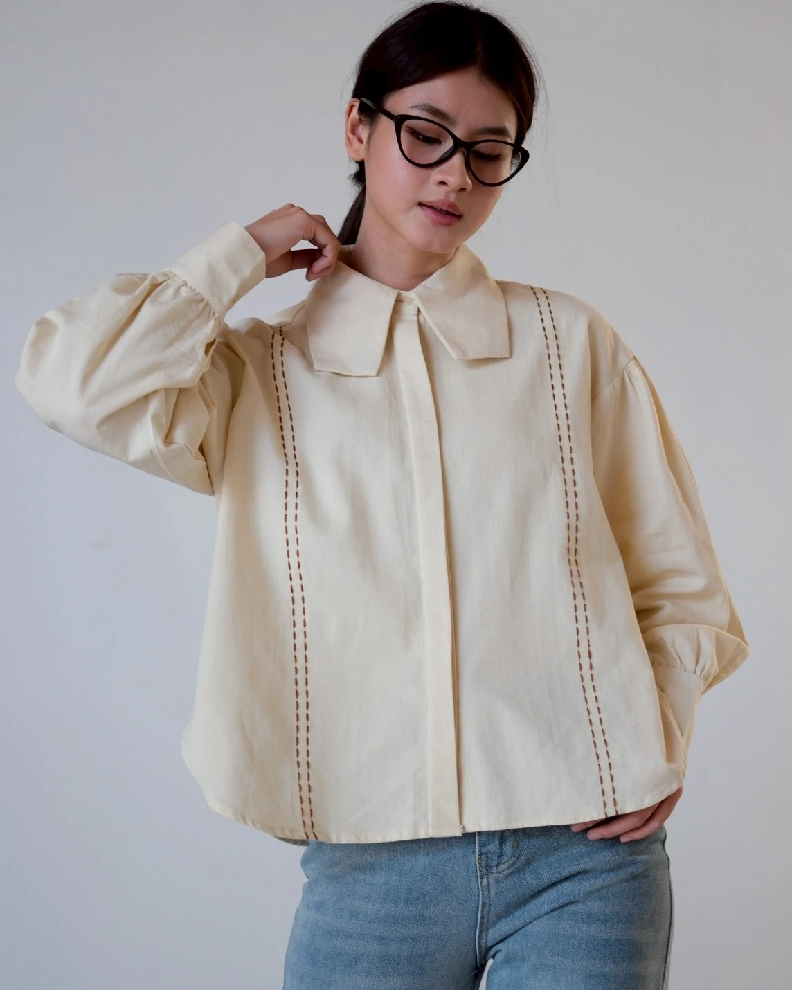 Lenia Shirt Kode 1497 Cream