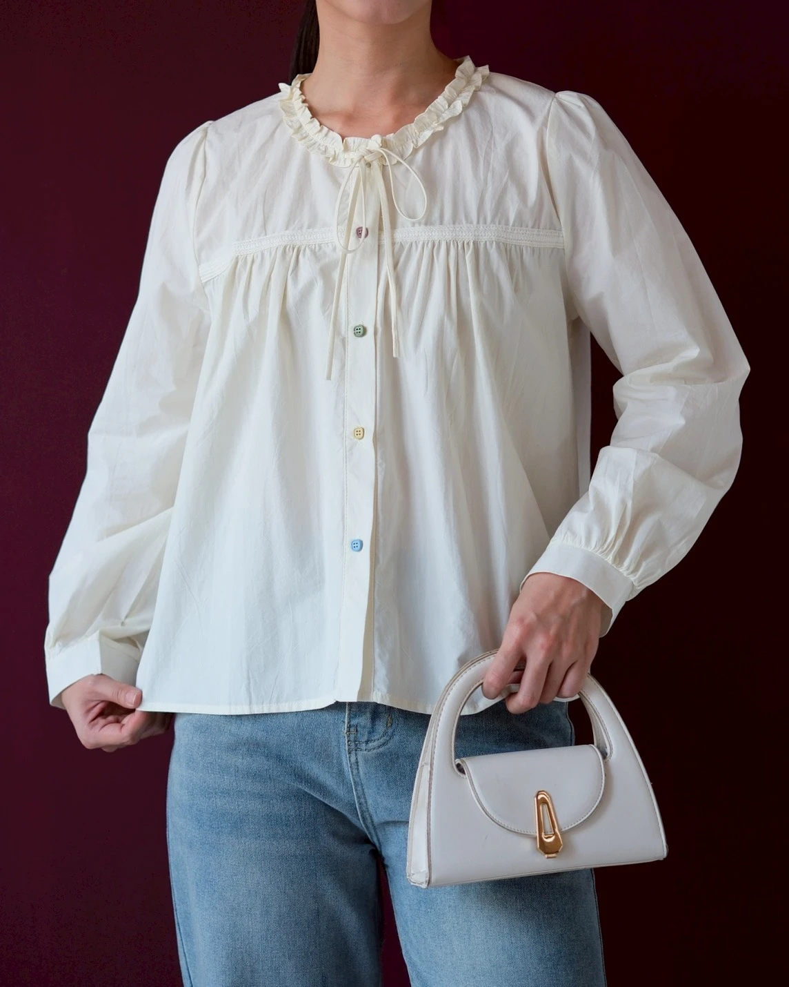 Diera Shirt Kode 631N Ivory