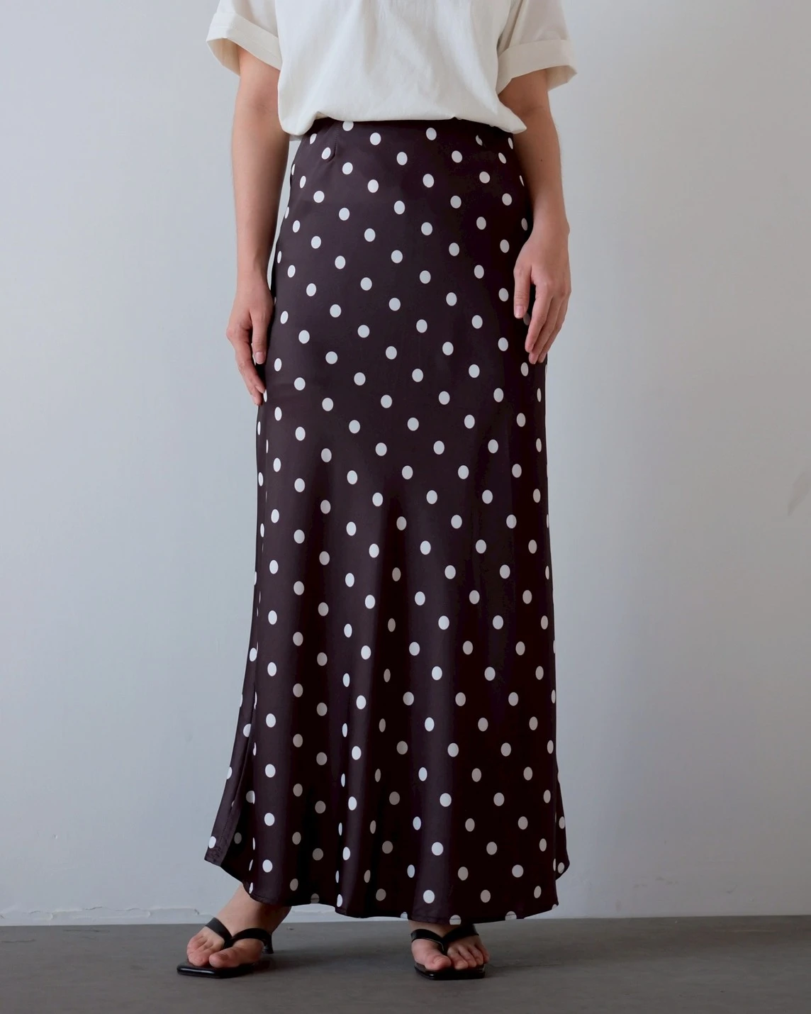Louva Polka Skirt Kode 687N Coffee