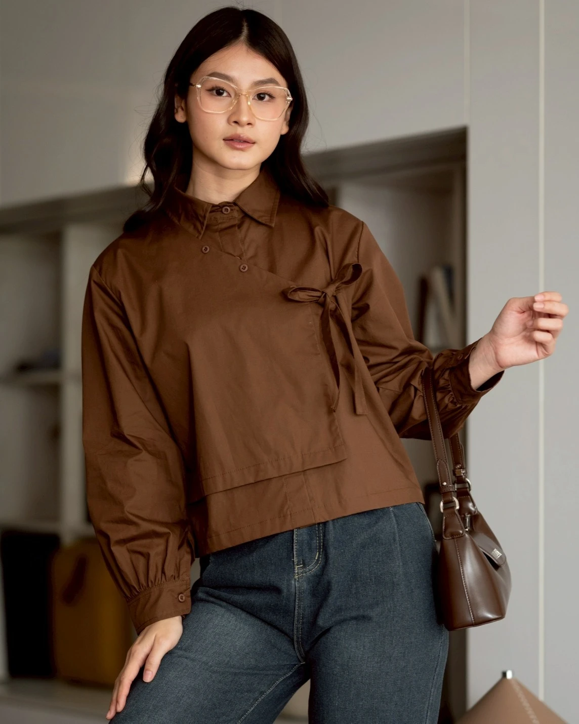 Chaerin Shirt Coffee