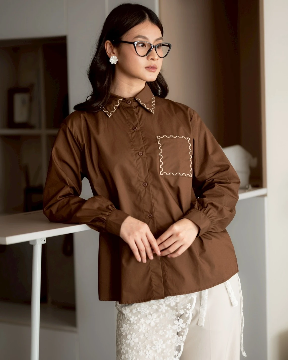 Alternative view of Marka Shirt Coffee
