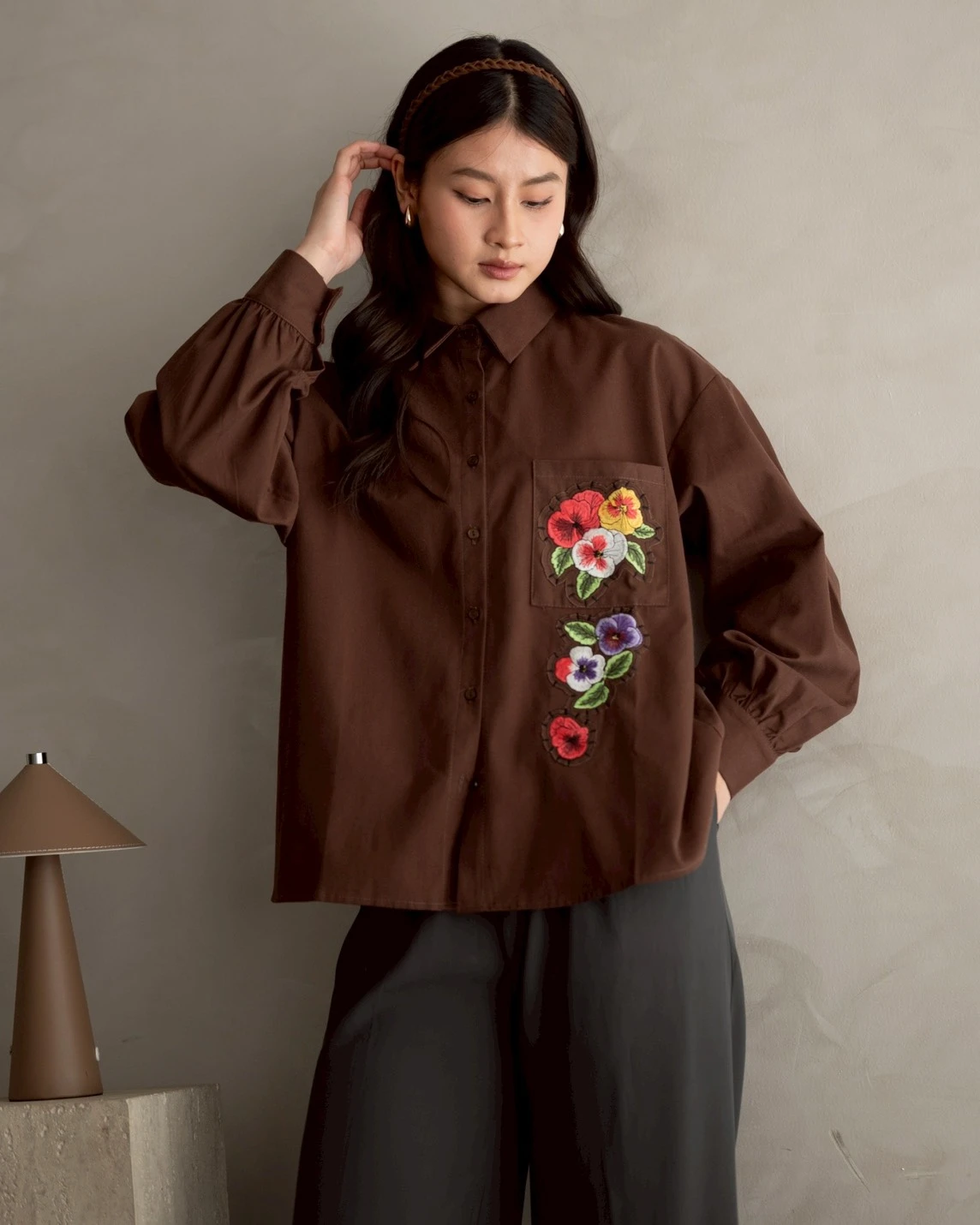 Hiraya Shirt Kode 1498 Coffee