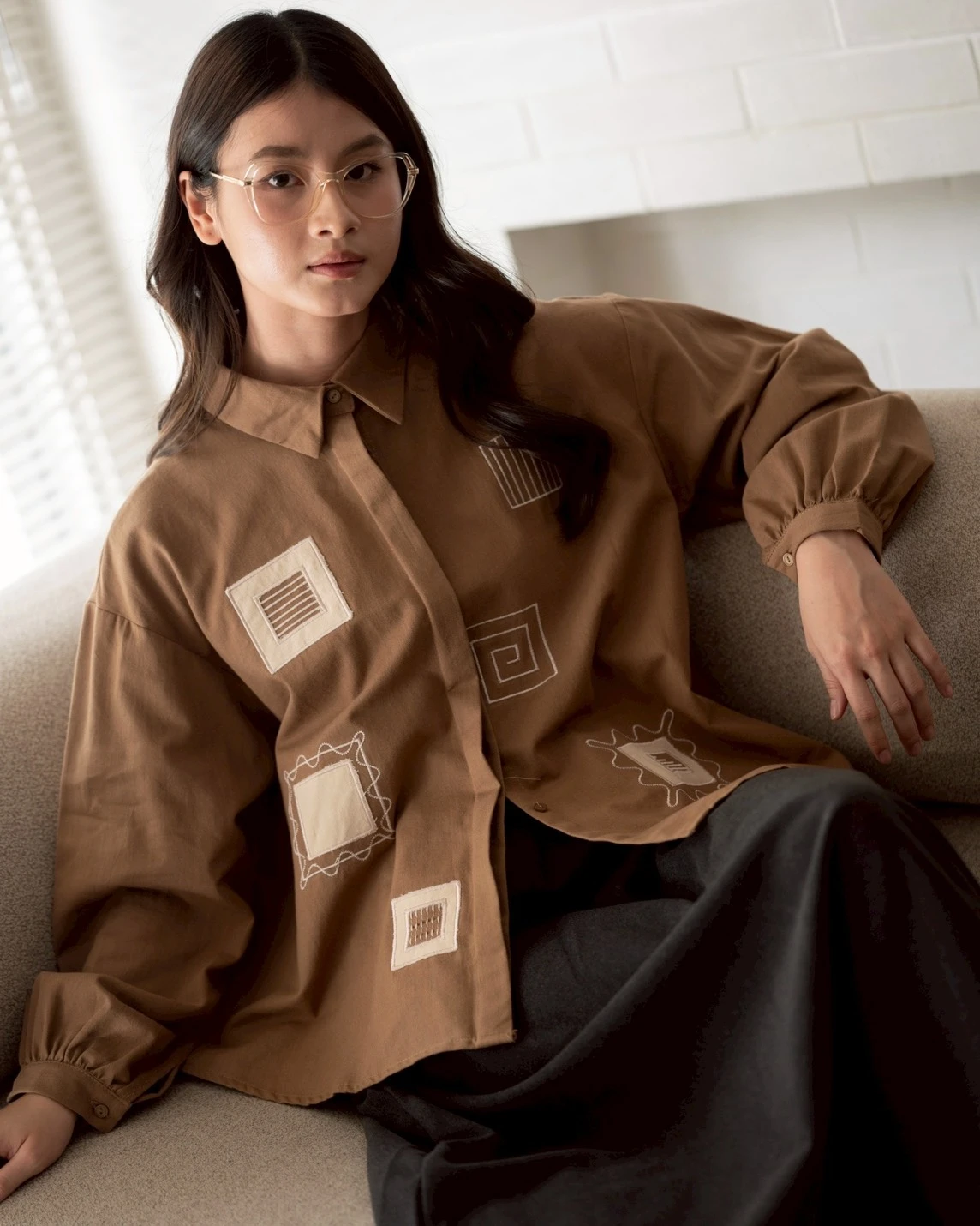 Darsen Shirt Kode 80147 Brown