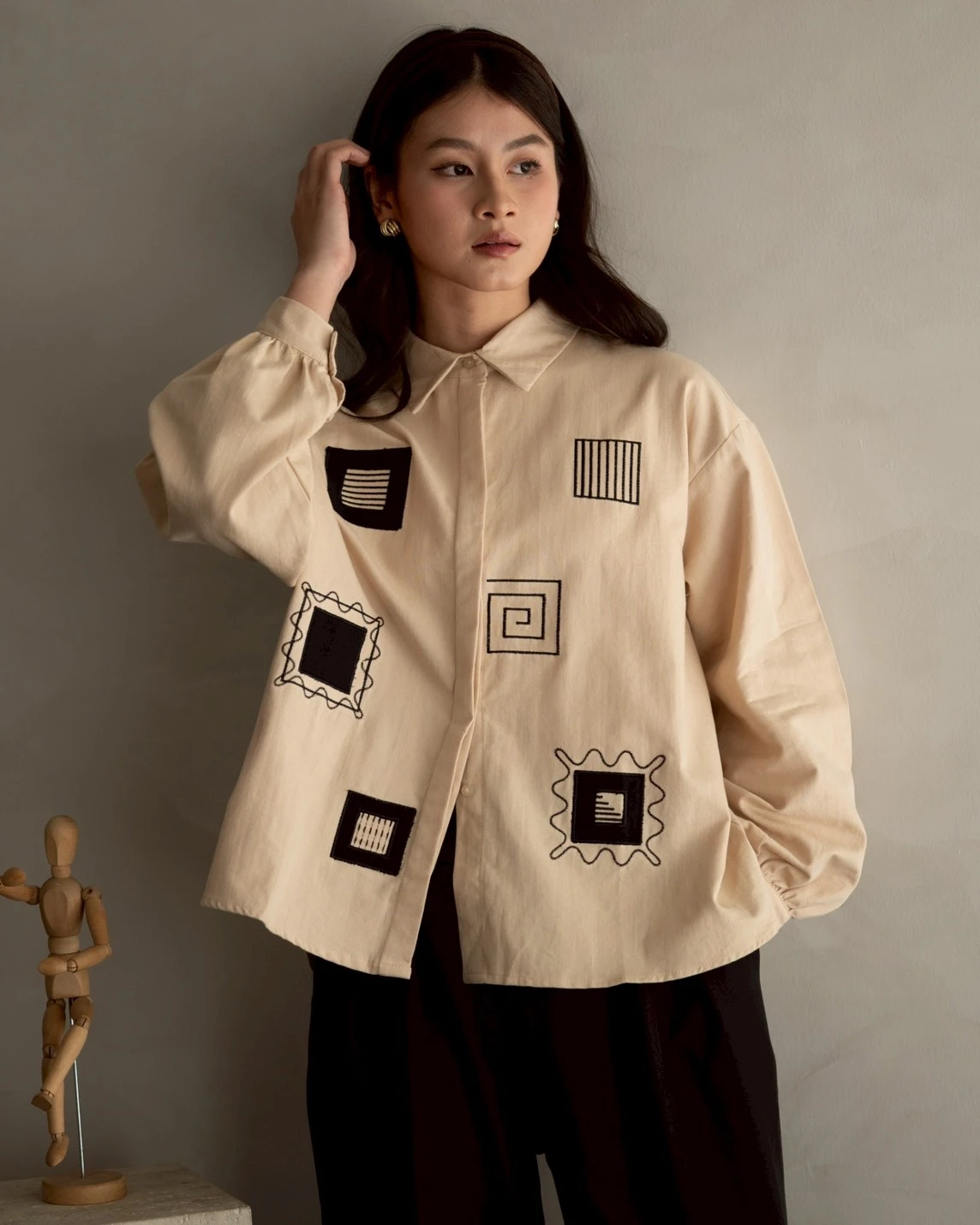 Darsen Shirt Kode 80147 Cream