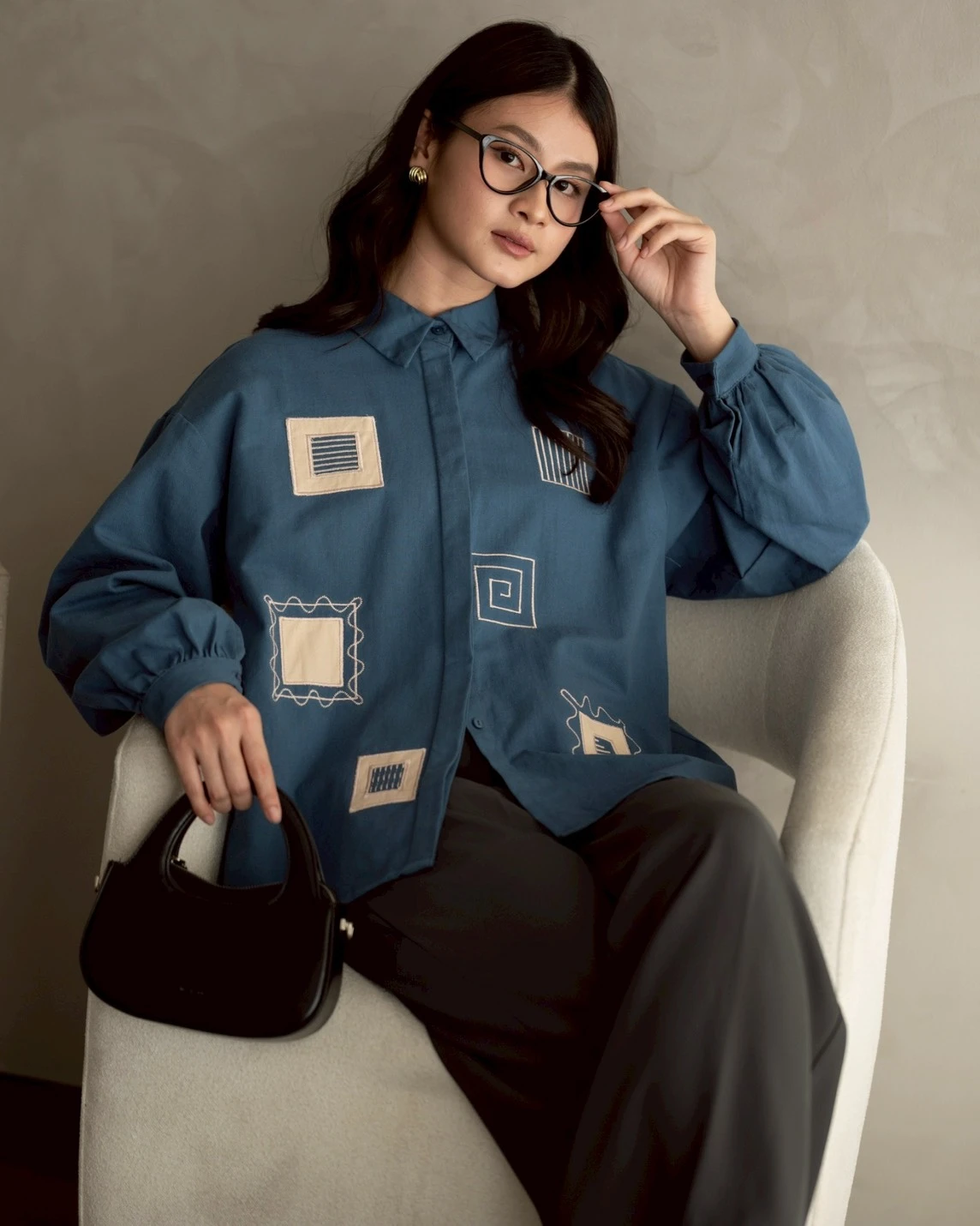 Darsen Shirt Kode 80147 Blue Denim