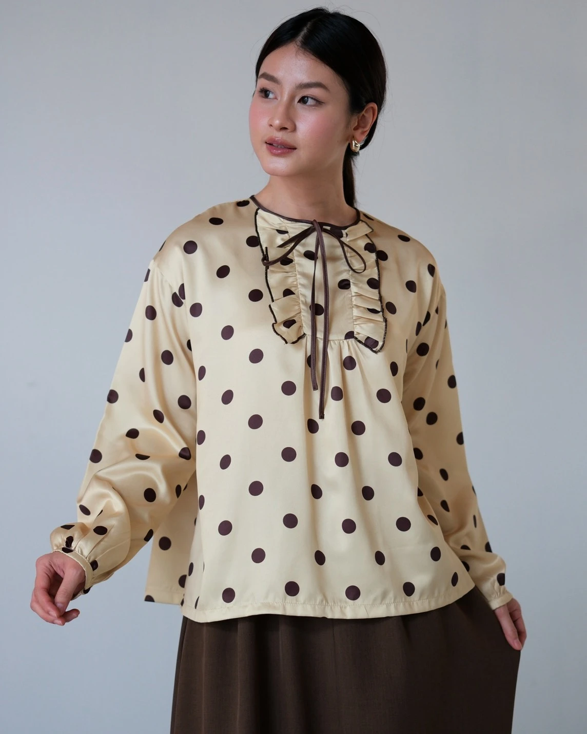 Wilow Polka Blouse Butter Yellow