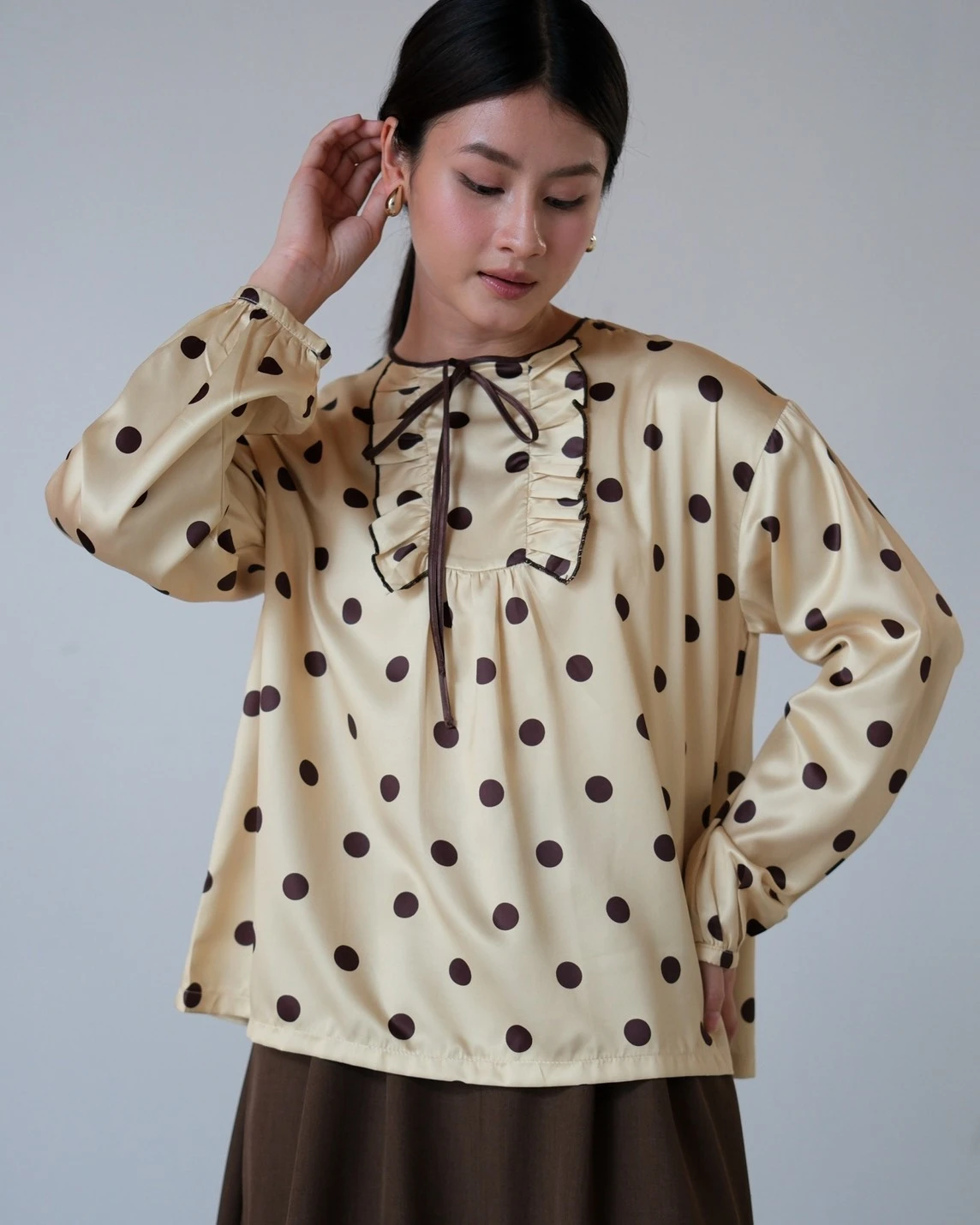 Alternative view of Wilow Polka Blouse Butter Yellow