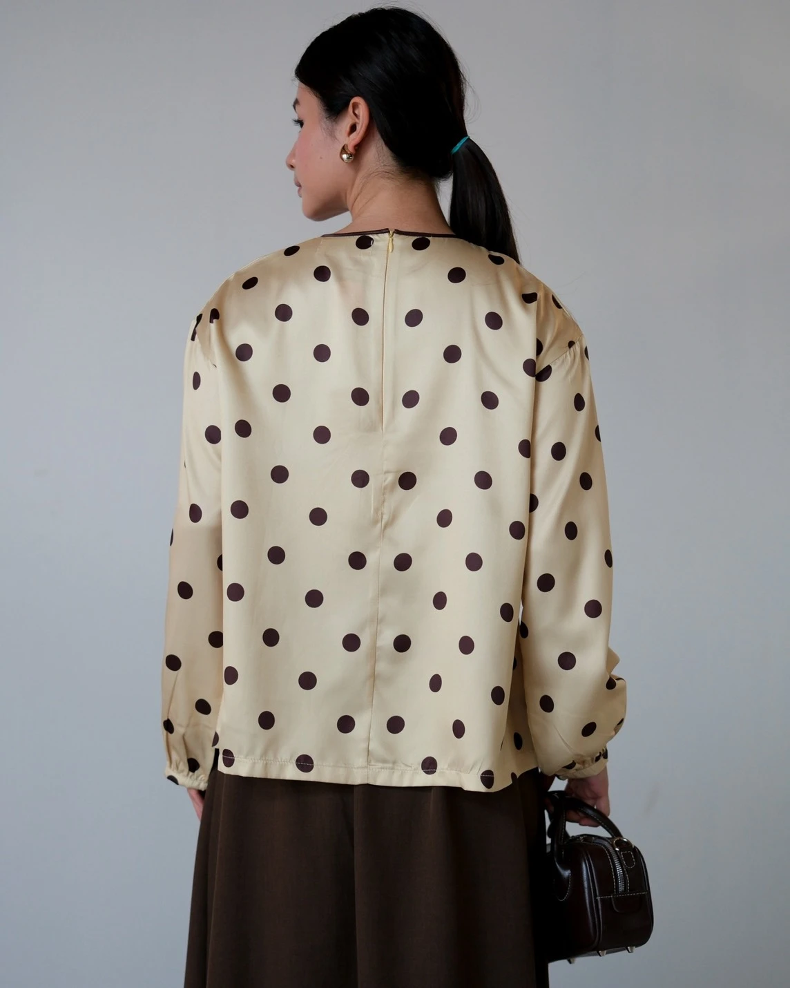 Wilow Polka Blouse Butter Yellow - Image 3