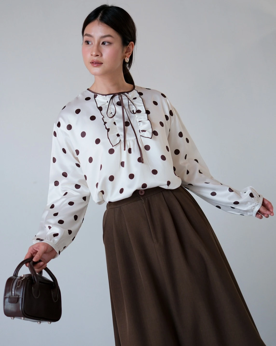 Wilow Polka Blouse Broken White