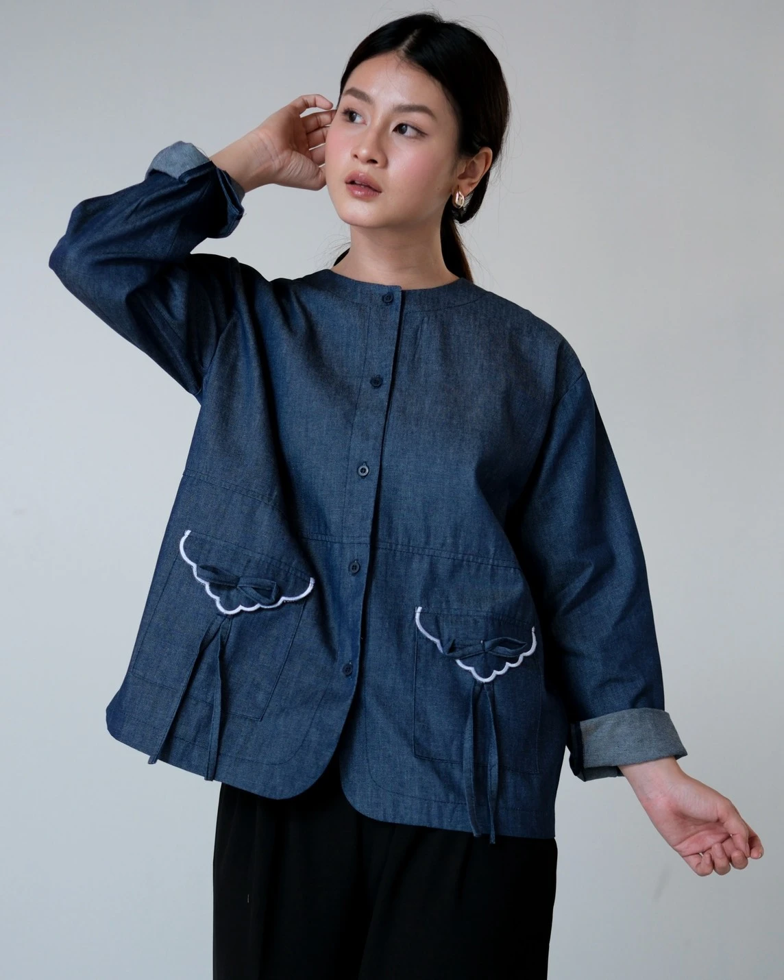Alternative view of Prelia Denim Shirt Dark Blue