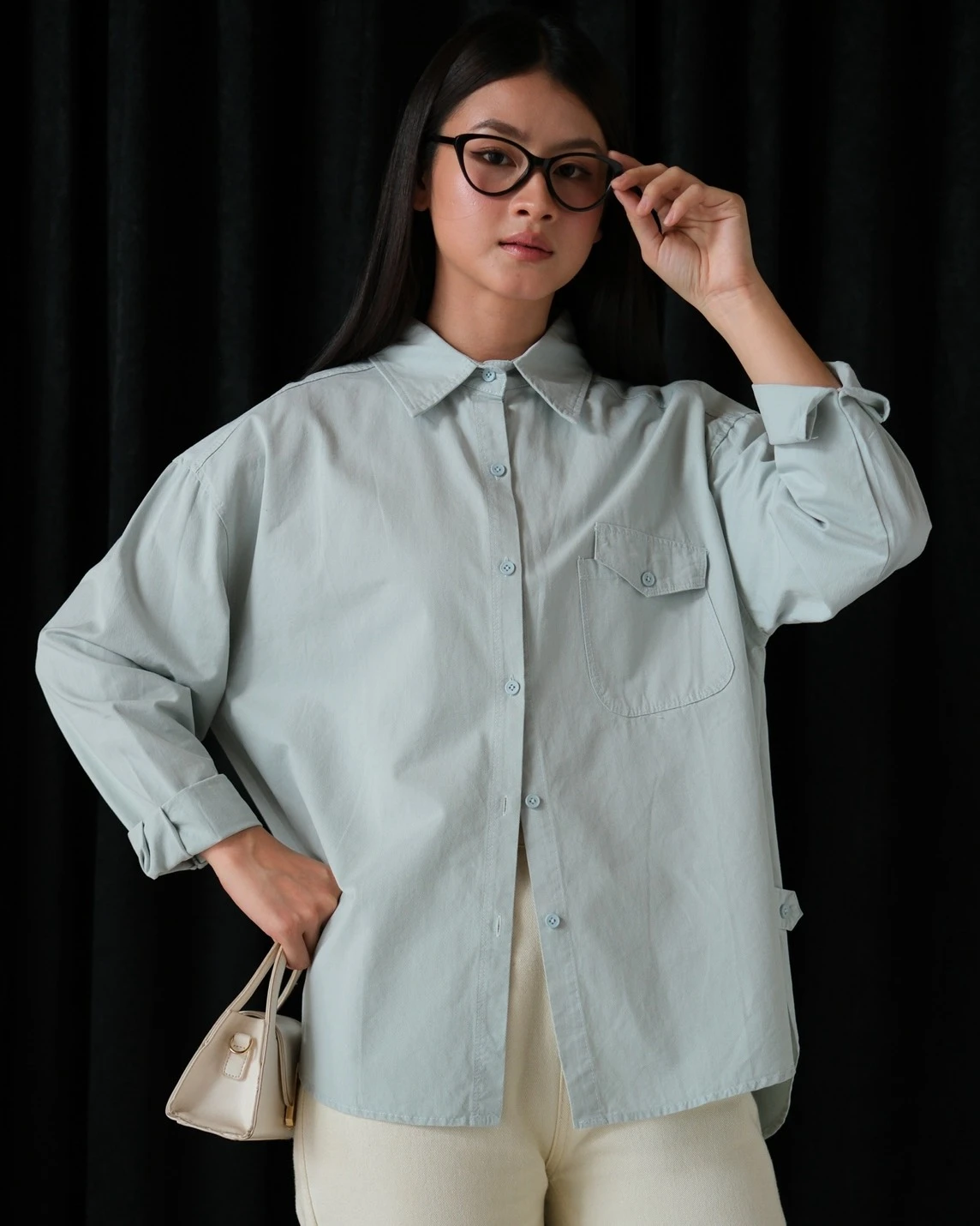 Qivane Shirt Kode 538N Mint